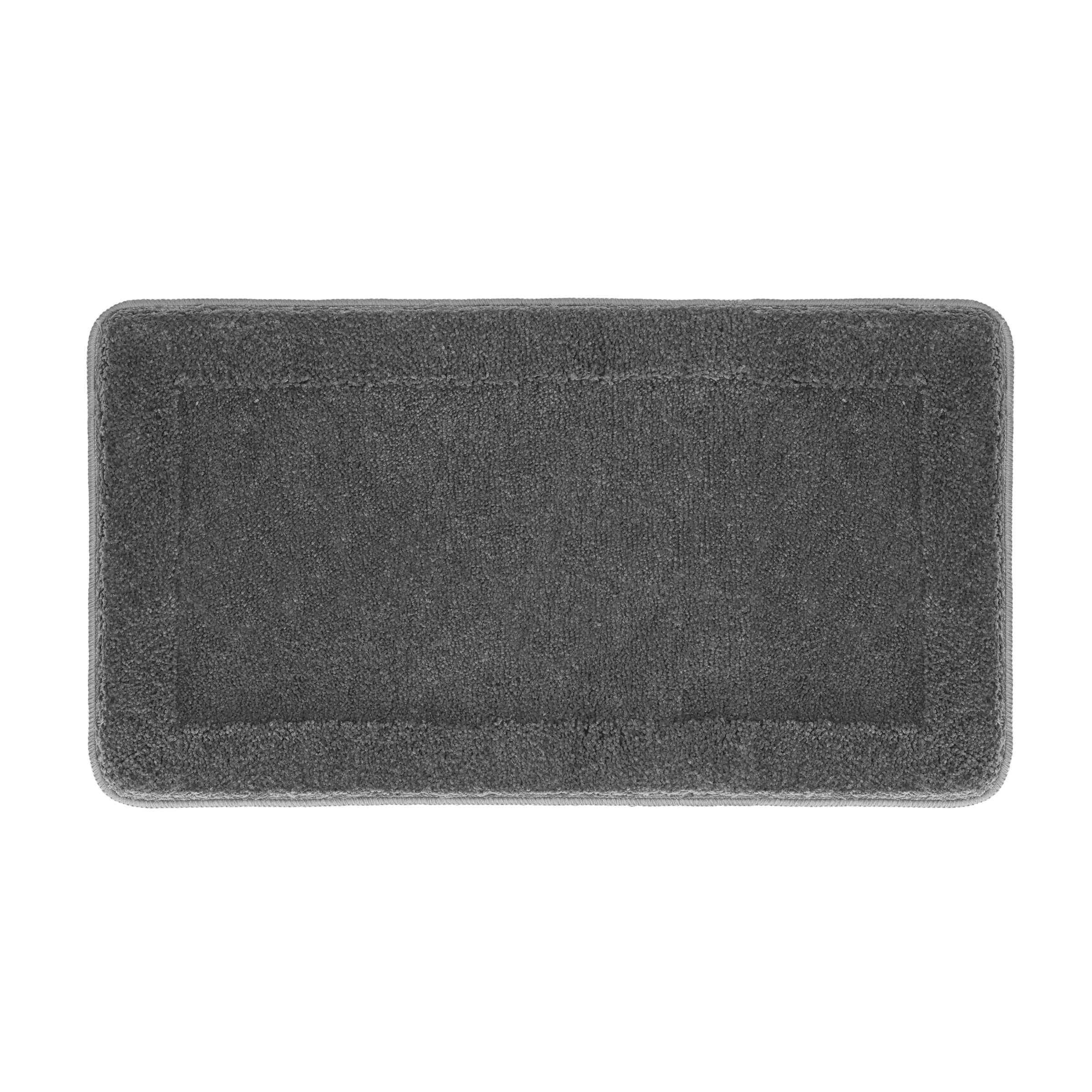 GOODproduct Tapis de bain »Sanremo mit Rahmen, Badvorleger, Badezimmer, sehr weich, Hoch-Tief« Höhe 25 mm revêtement antidérapant Séchage rapide | compatible chauffage au sol Tapis de bain, uni, rectangulaire et disponible en set de 3 pièces