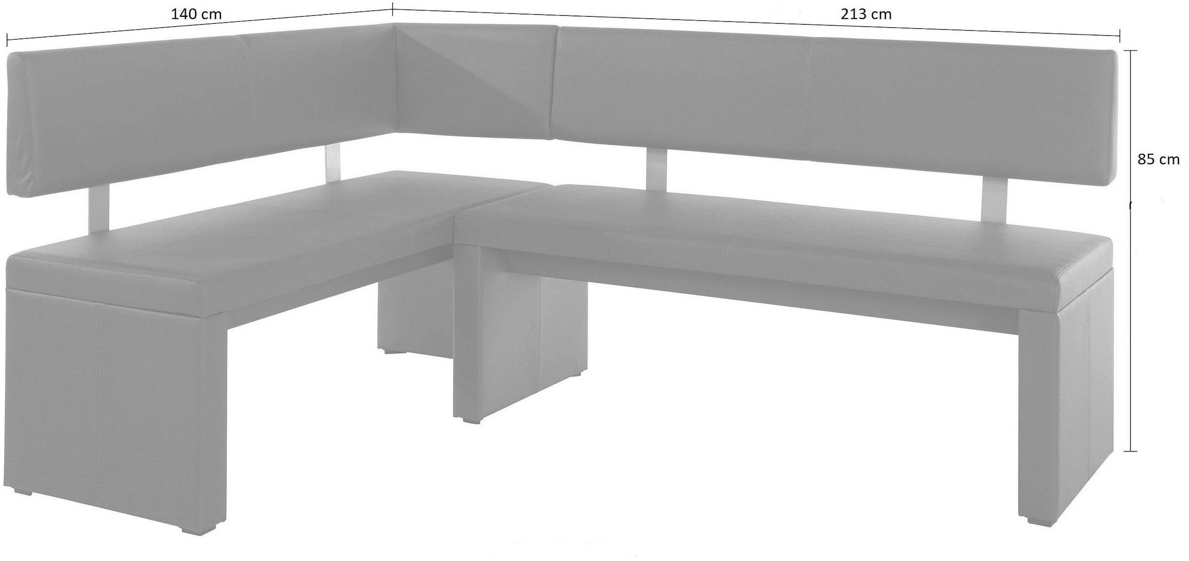 GOODproduct Banc d'angle »Charissa« in 3 Grössen, verschiedene Qualitäten