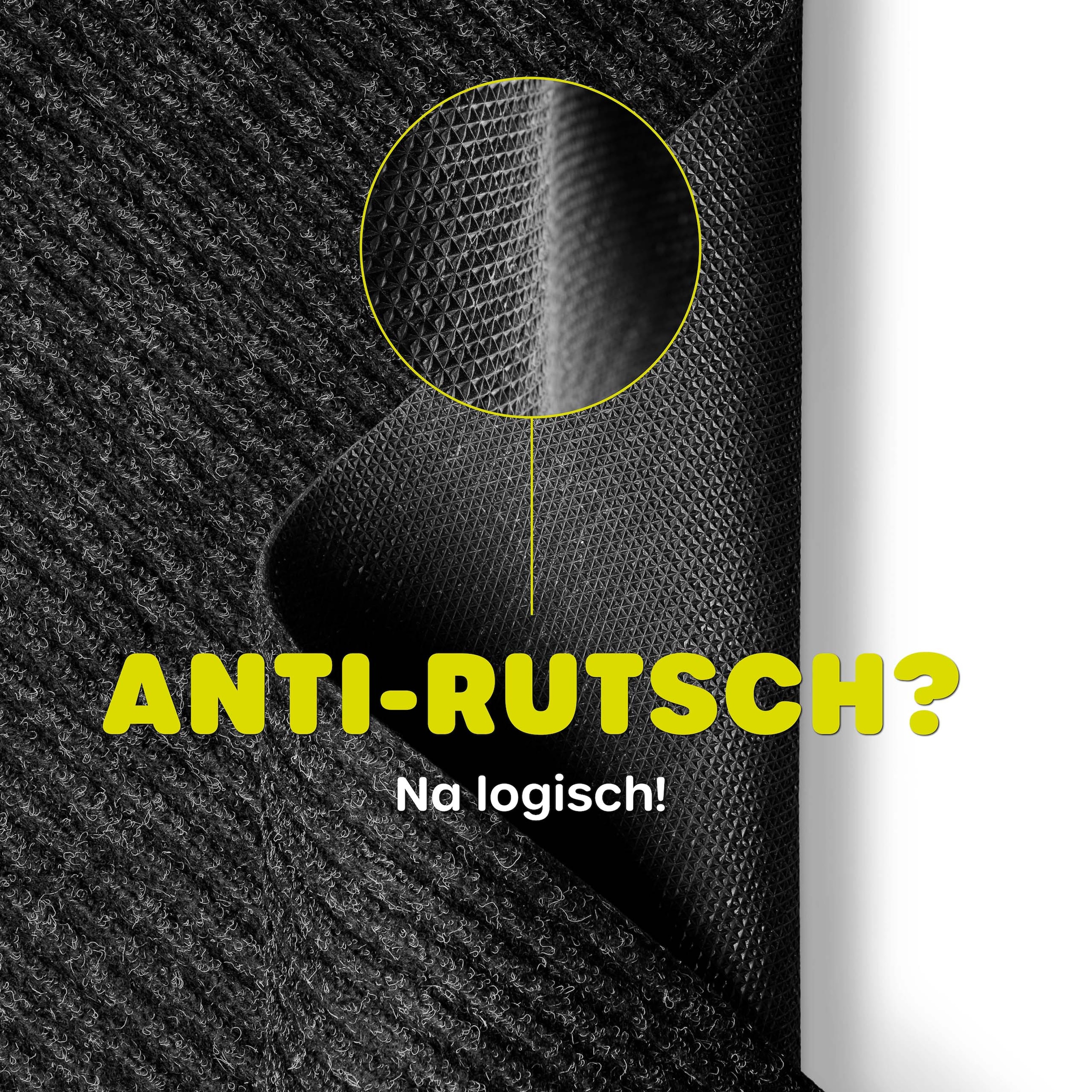 Wecon home Tapis »Buhai« Rectangulaire 3 mm Höhe ultraflacher Schmutzfangläufer, rutschfest, waschbar, wetterfest