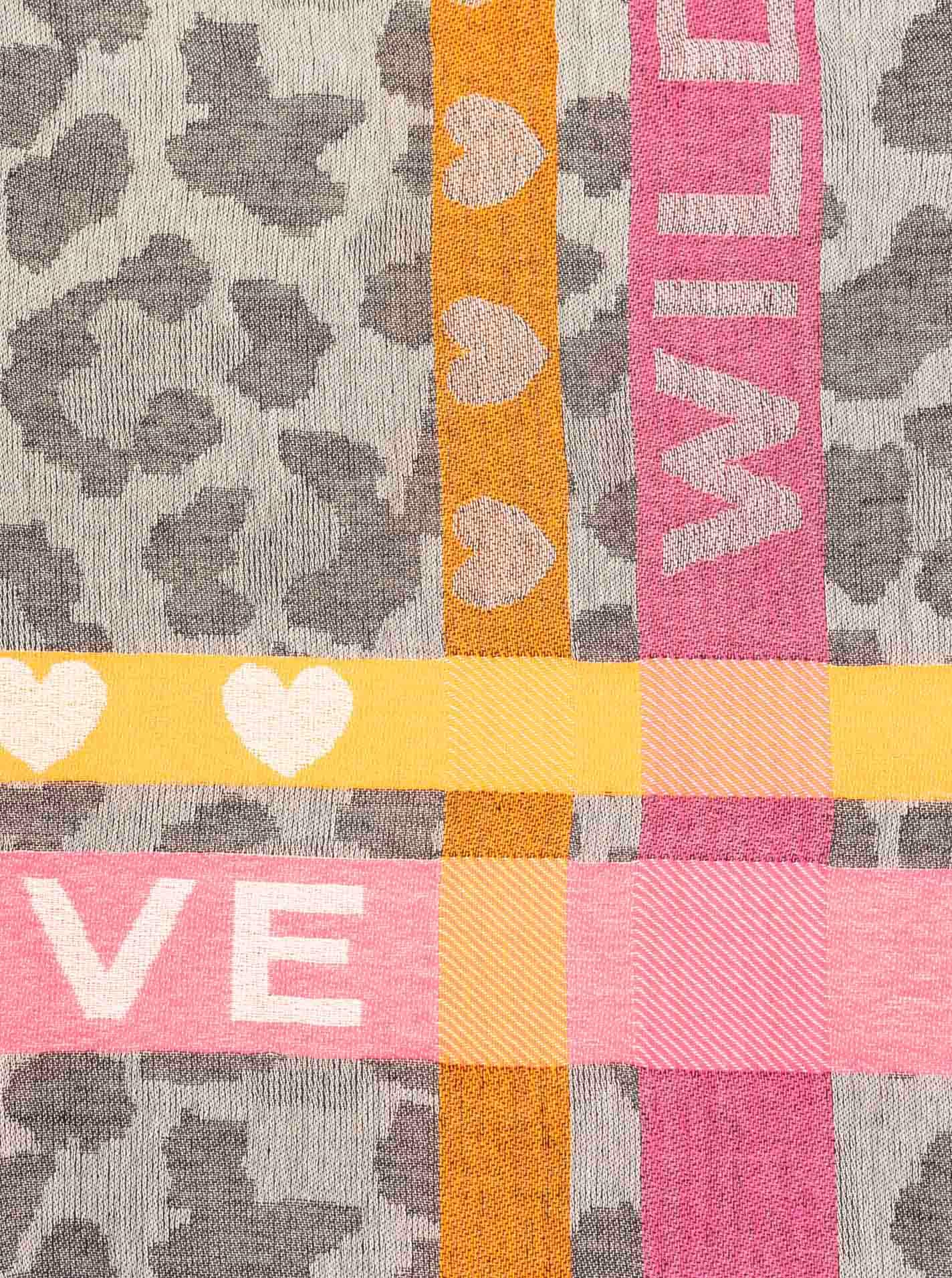 Zwillingsherz Écharpe »"Wild Love"« trendiger Schal mit Herzen und Schriftzug