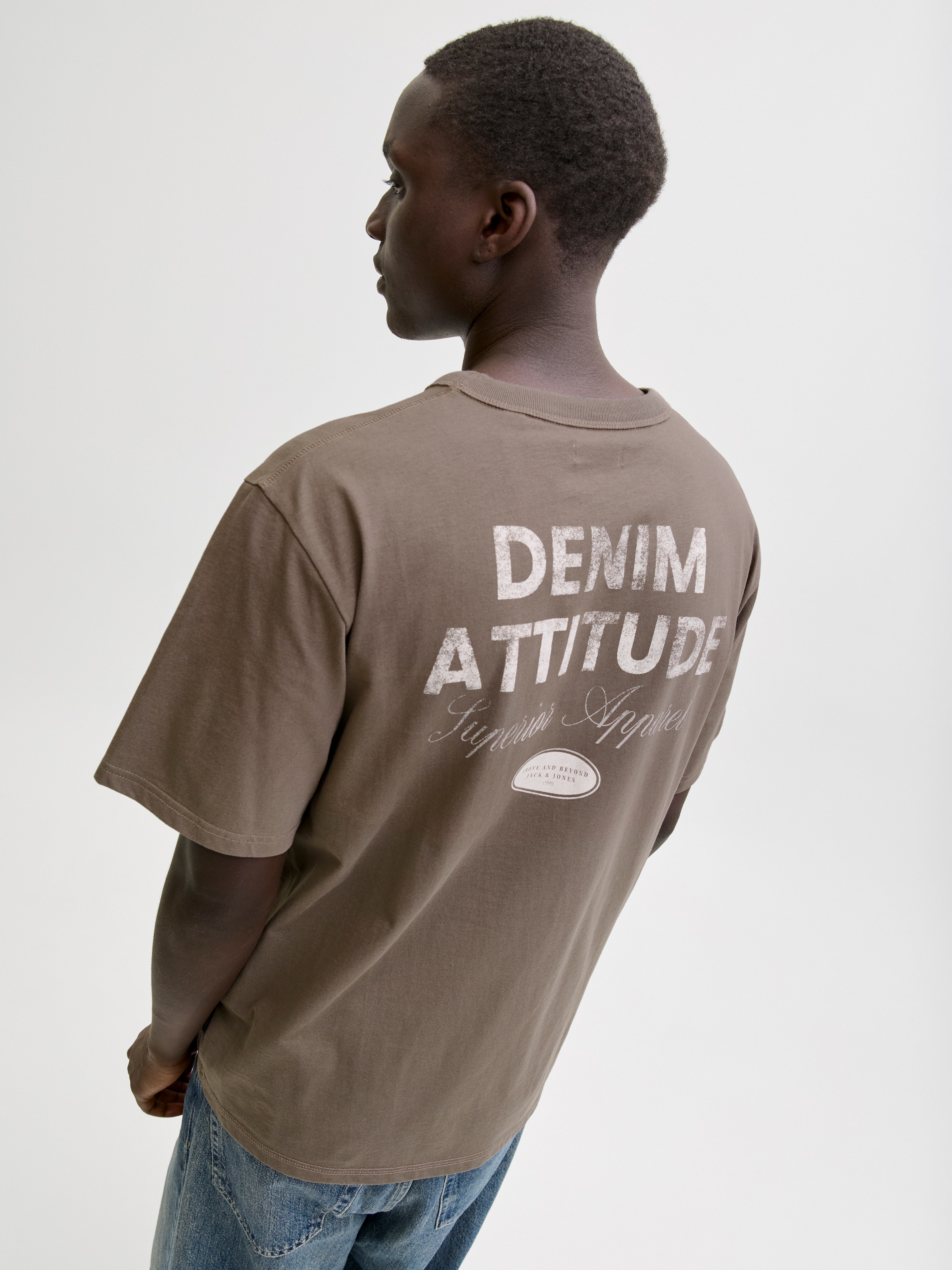 Jack & Jones Shirt à col rond »JJEDOVER GRAPHIC TEE SS CREW NECK SN« Baumwolle, relaxed fit