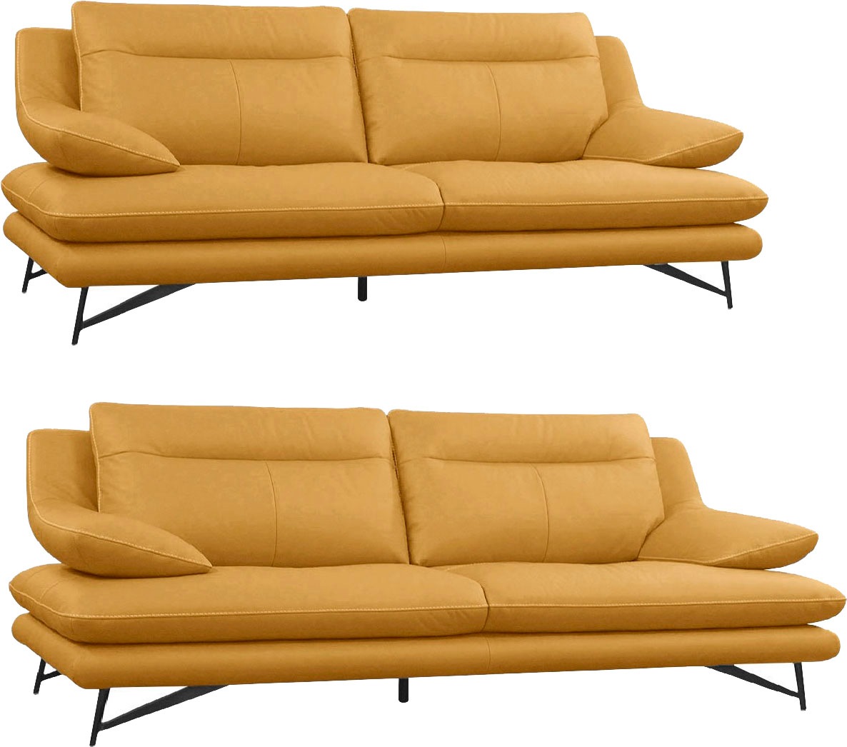 CALIA ITALIA Ensemble rembourré »Cezanne, italienisches Design trifft erstklassigen Sitzkomfort, Leder«