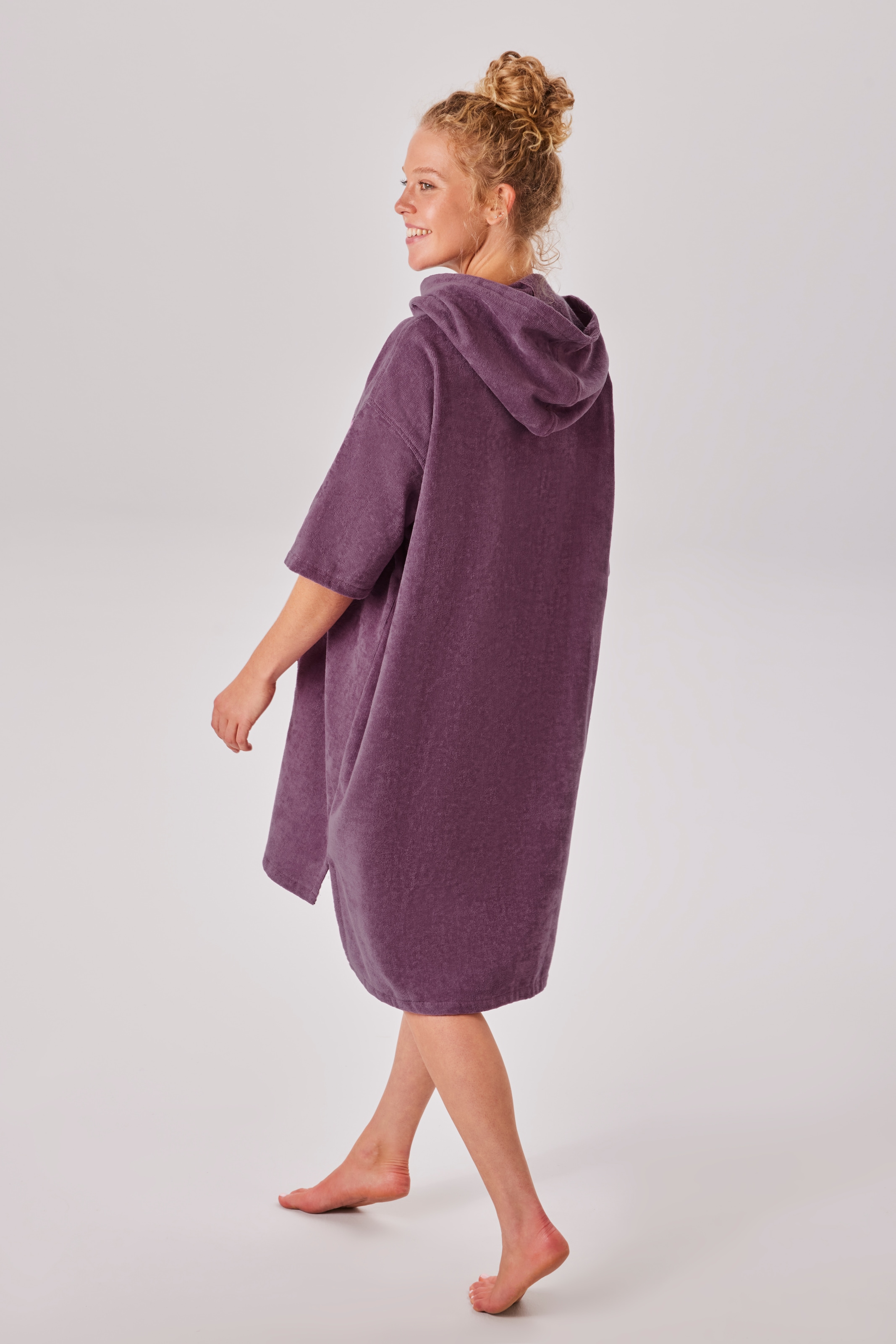 KangaROOS Poncho de bain »Summer, ideal für Sauna, Spa & im Urlaub, Damen & Herren« 1 cuis Surfponcho, mit Bauchtasche, 100% Baumwolle, Frottee