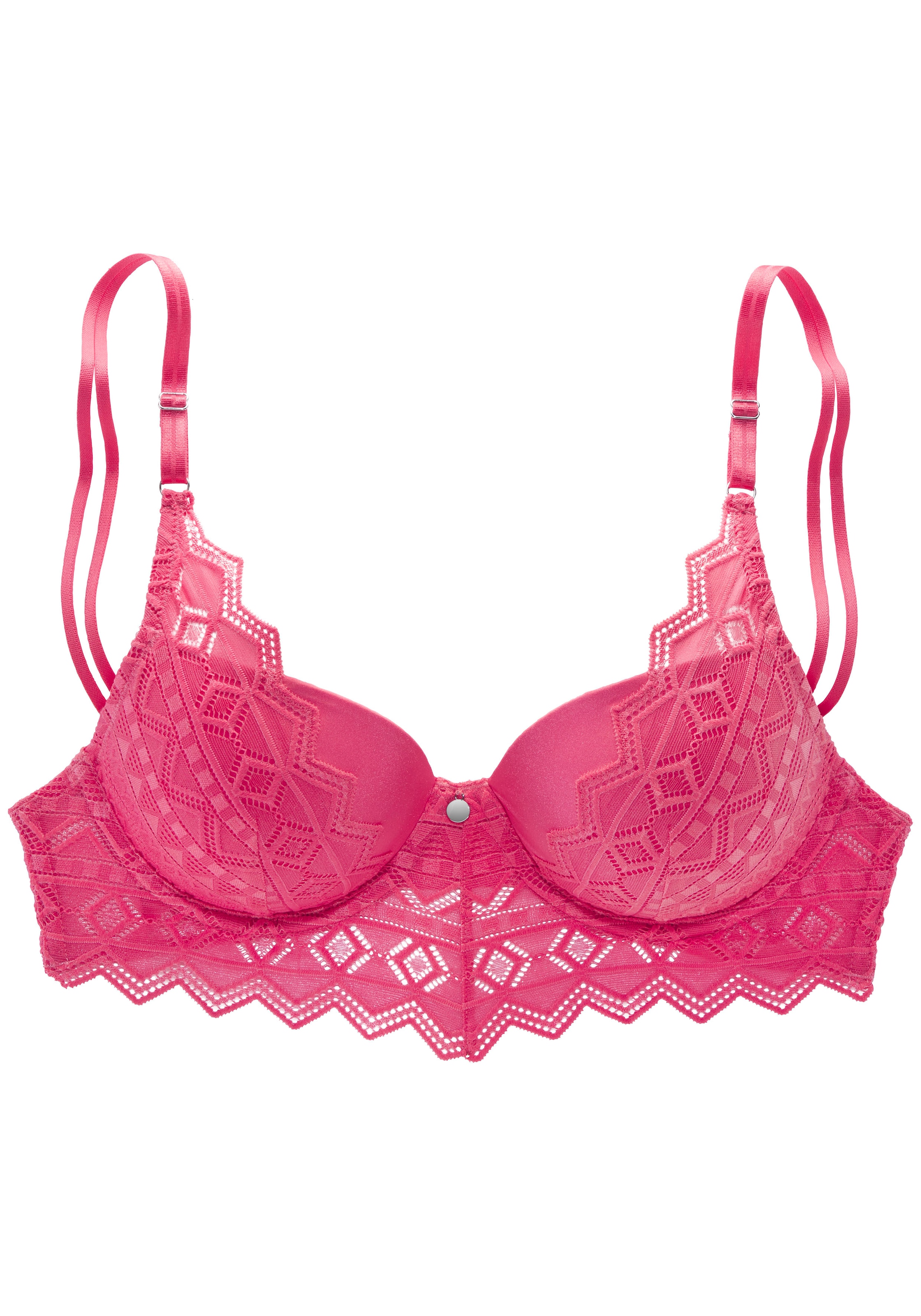 s.Oliver Push-up-BH »Romane« mit Bügel und graphischer Spitze in transparenter Optik, Dessous