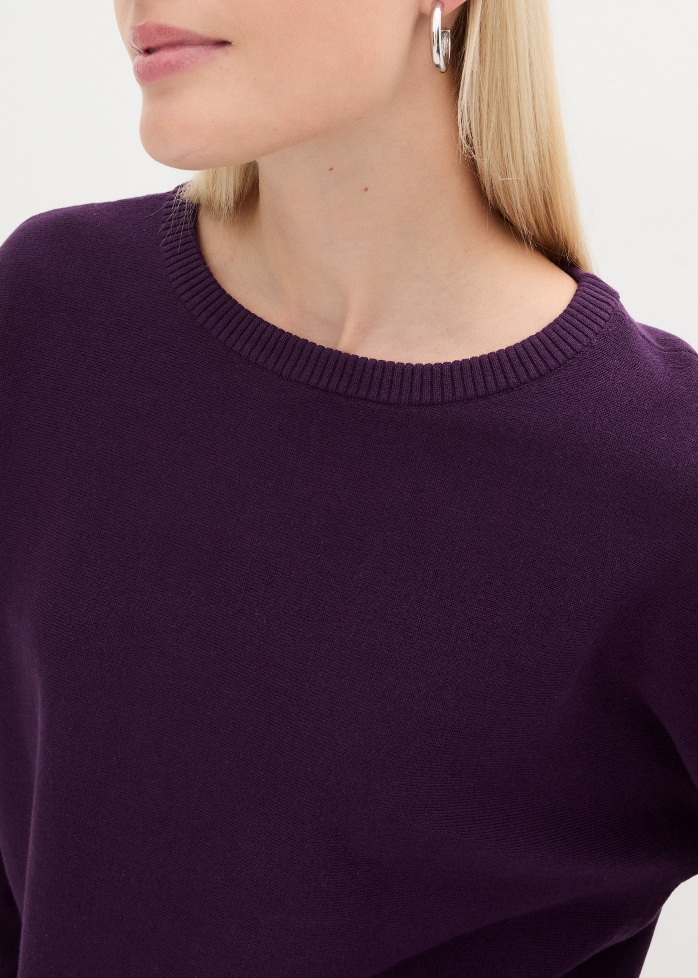 bonprix Strickpullover »Pullover mit Fledermausärmeln« aus Baumwolle und Polyamid, mit Fledermausärmeln, mit Rippbündchen