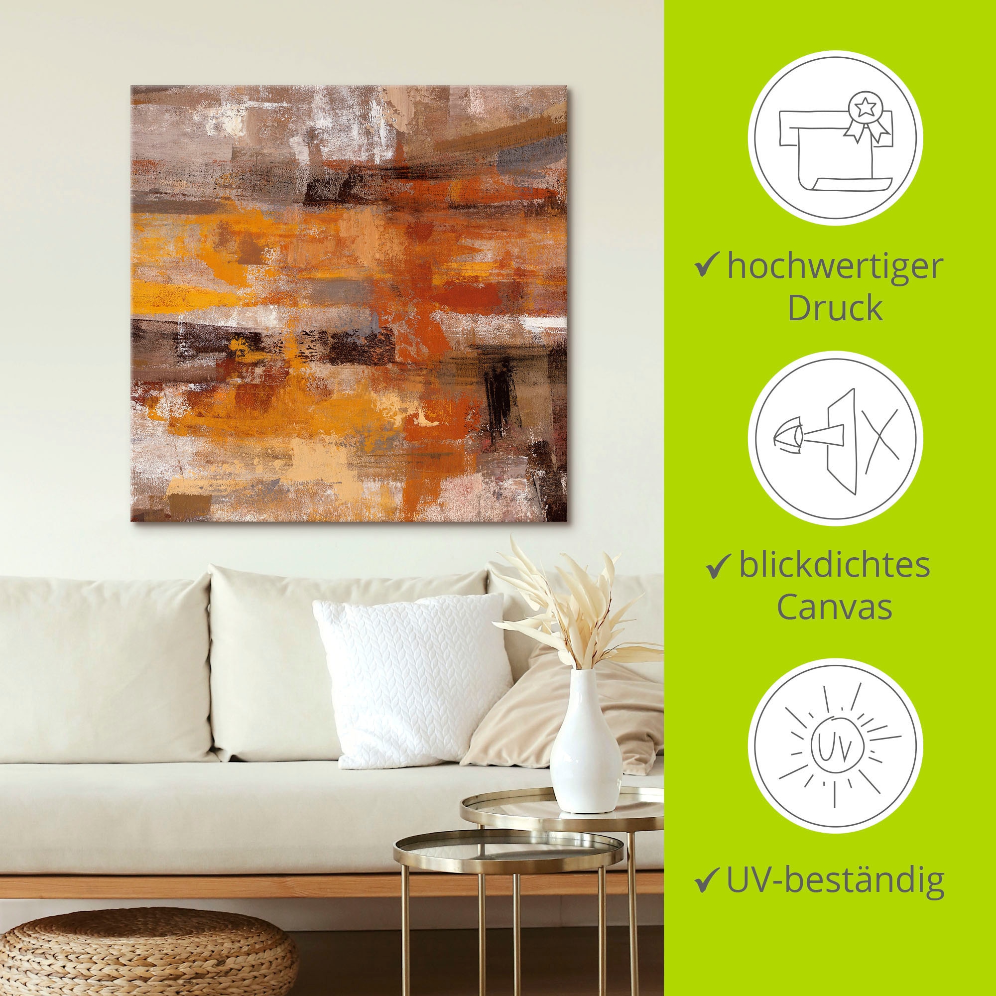 Artland Leinwandbild »Mojave-Strasse« Gegenstandslos 1 Stk. tlg. auf Holzrahmen gespannt