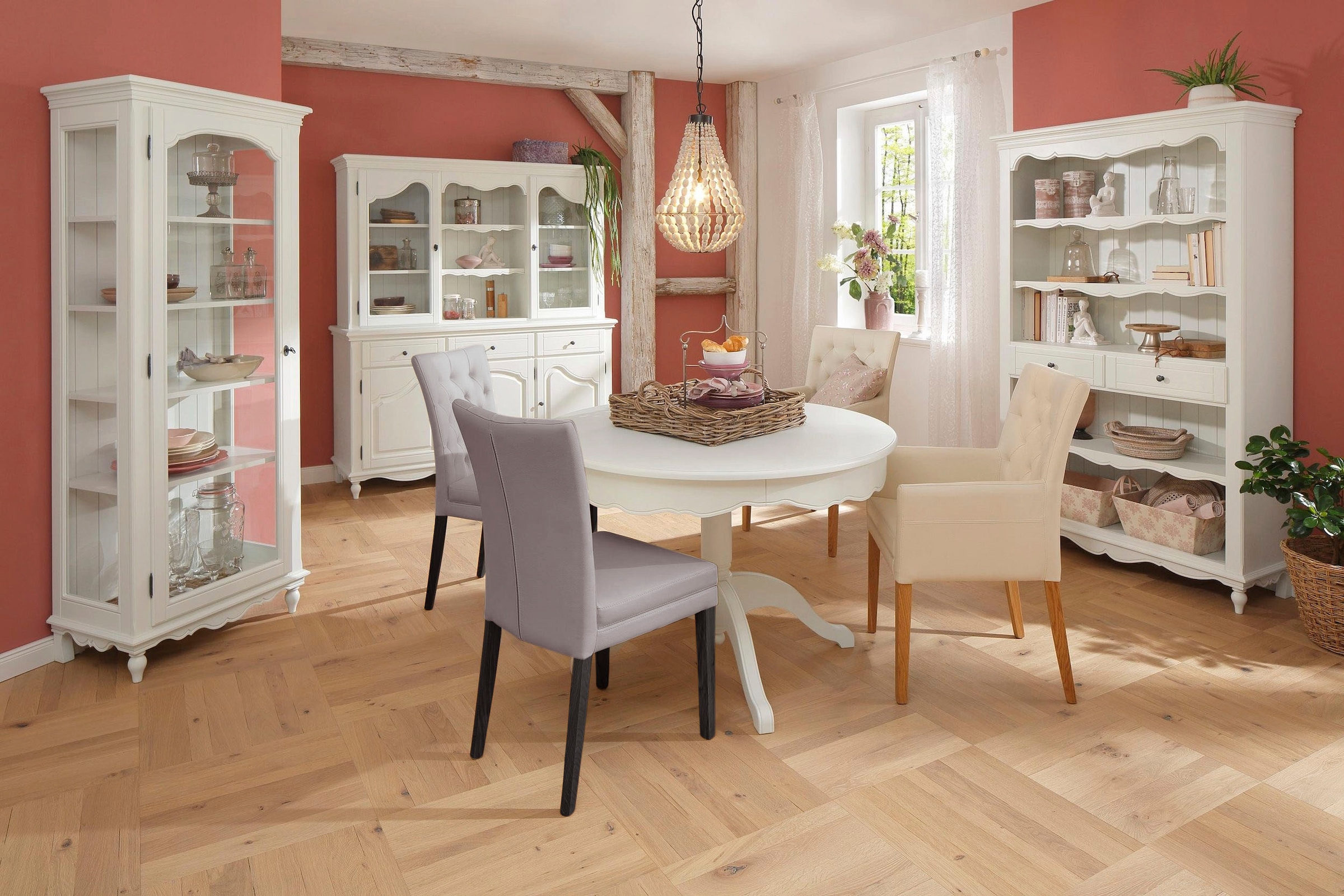 Home affaire Chaise à 4 pieds »Colorado« (Set) 2 cuisBeine aus Buche, wengefarben lackiert, Im 2er, 4er oder 6er-Set