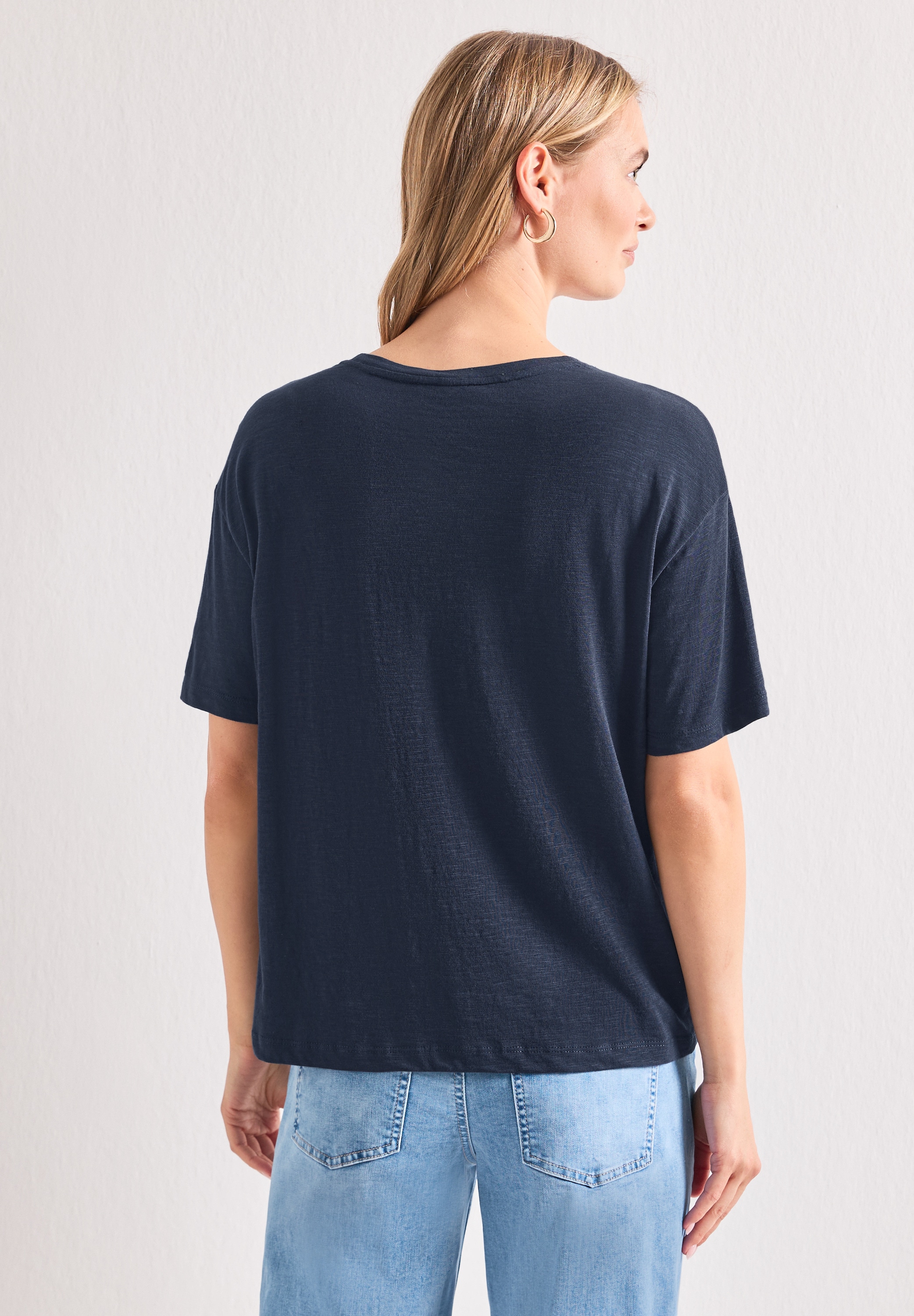 STREET ONE Shirt à col rond t-shirt d'été avec impression frontale