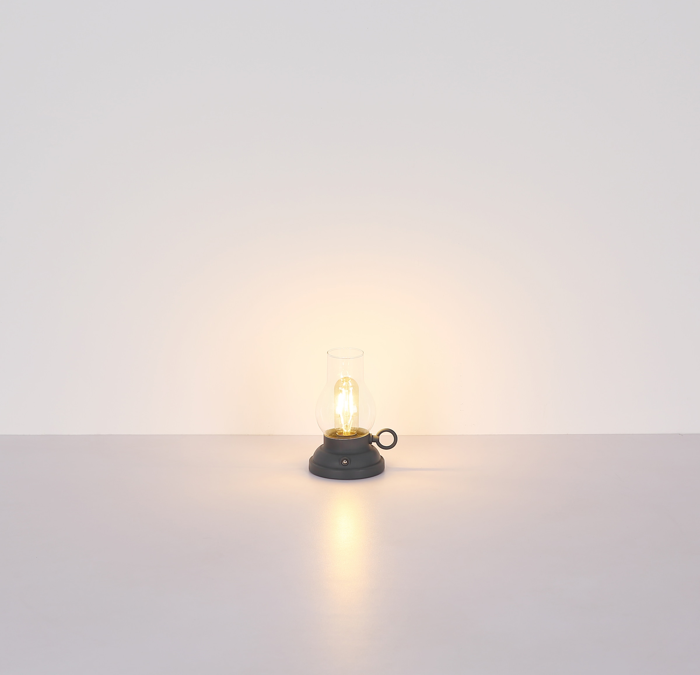 GLOBO LIGHTING LED Tischleuchte »PETRO« LED-Modul 1 Stk. Warmweiss Akkutischleuchte, mobile Leuchte, Petroleumlampen-Design