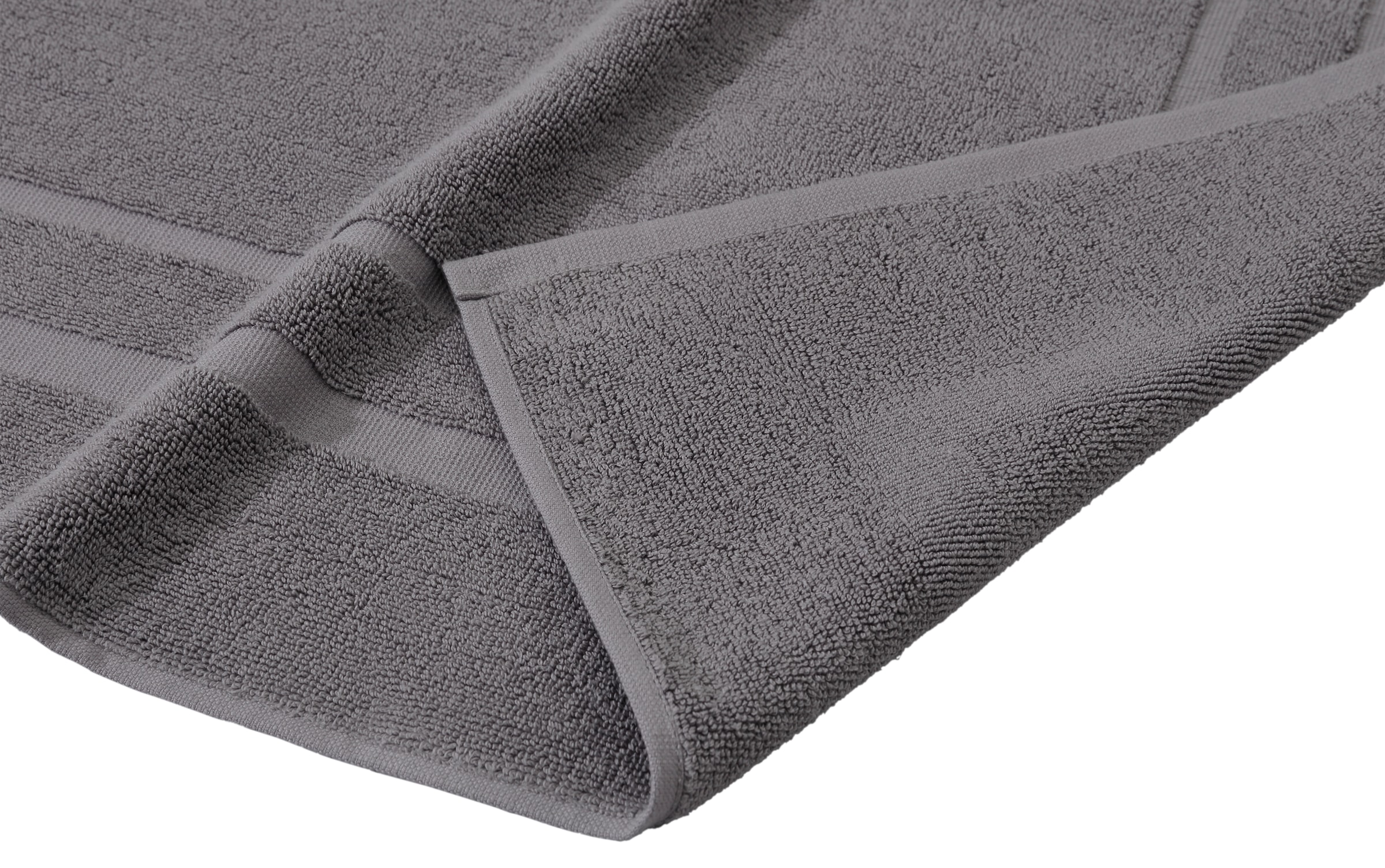 Bruno Banani Badematte »Robby, 2 tlg. Hotelmatten-Set, 50x70cm, Duschvorleger« Höhe 5 mm beidseitig nutzbar | fussbodenheizungsgeeignet Badvorleger, Badezimmer Teppich, einfarbig, 850 g/m², 100% Baumwolle