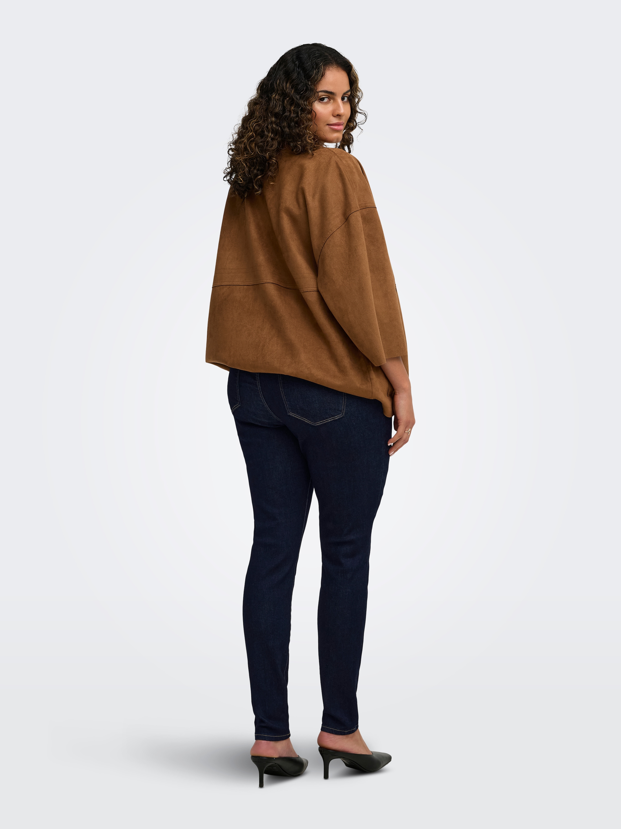 ONLY CARMAKOMA Jeans skinny »CARSALLY REG SK RINSE DNM PIM NOOS« Mélange de matériaux, coupe skinny, taille régulière