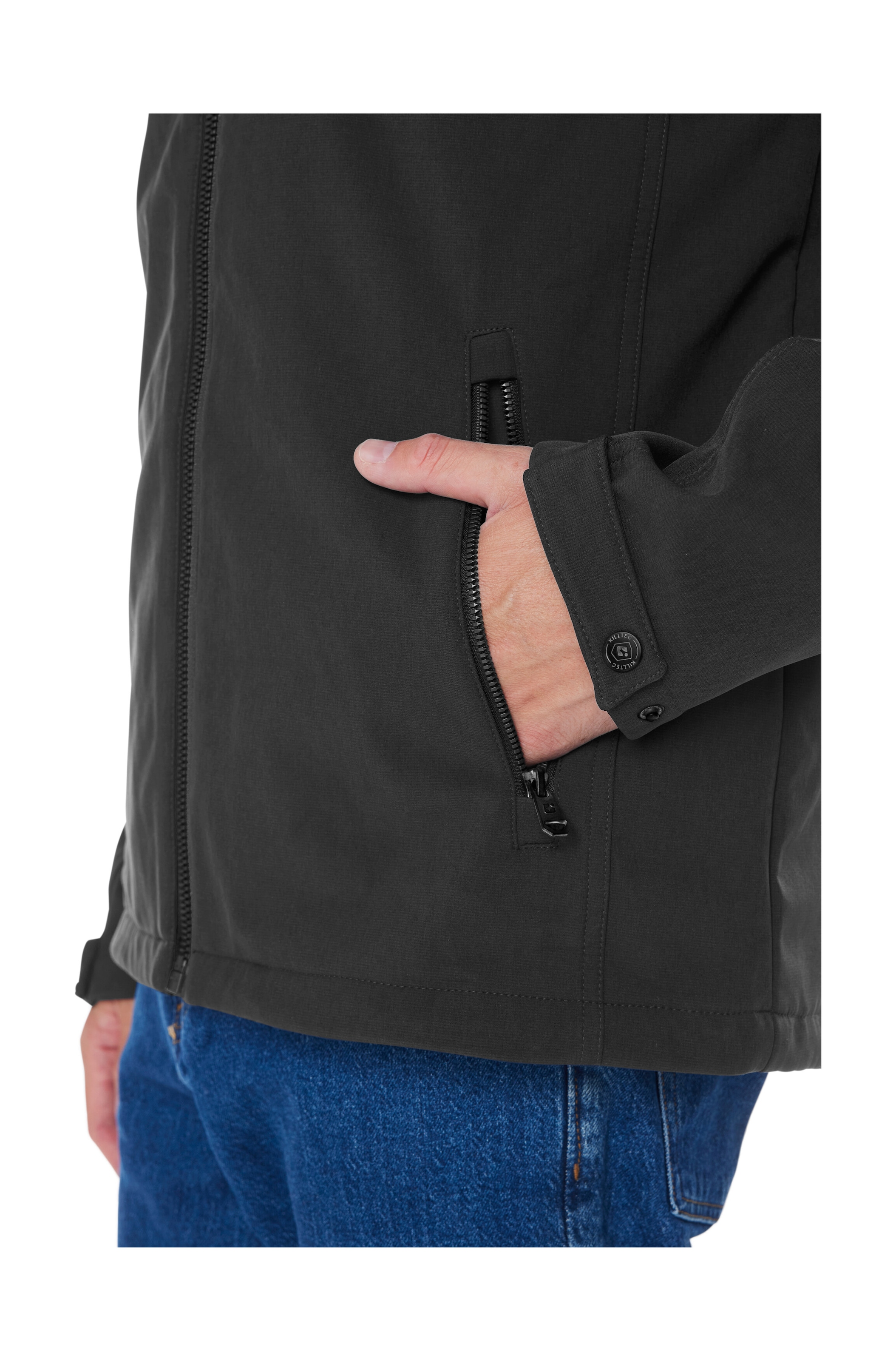 Killtec Veste softshell »Herren Softshelljacke« Wasserabweisende Softshelljacke mit Fleece, abnehmbarer Kapuze
