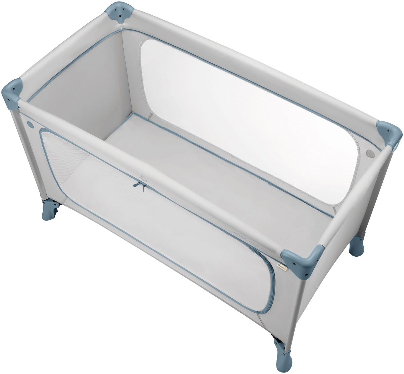 Hauck Baby-Reisebett »Dream N Play Plus, Dusty Blue« Vorderausstieg