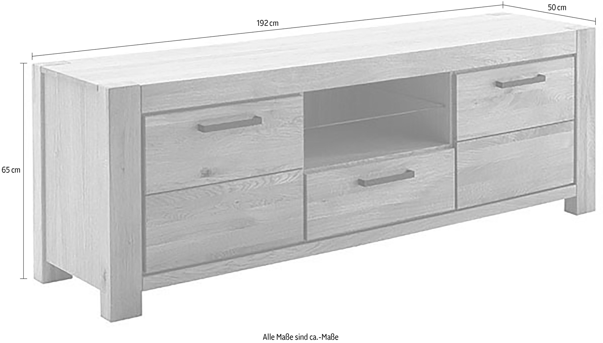 MCA living Lowboard »Silias TV-Lowboard« 1 Stk. tlg. Schubkastenführung gedämpft