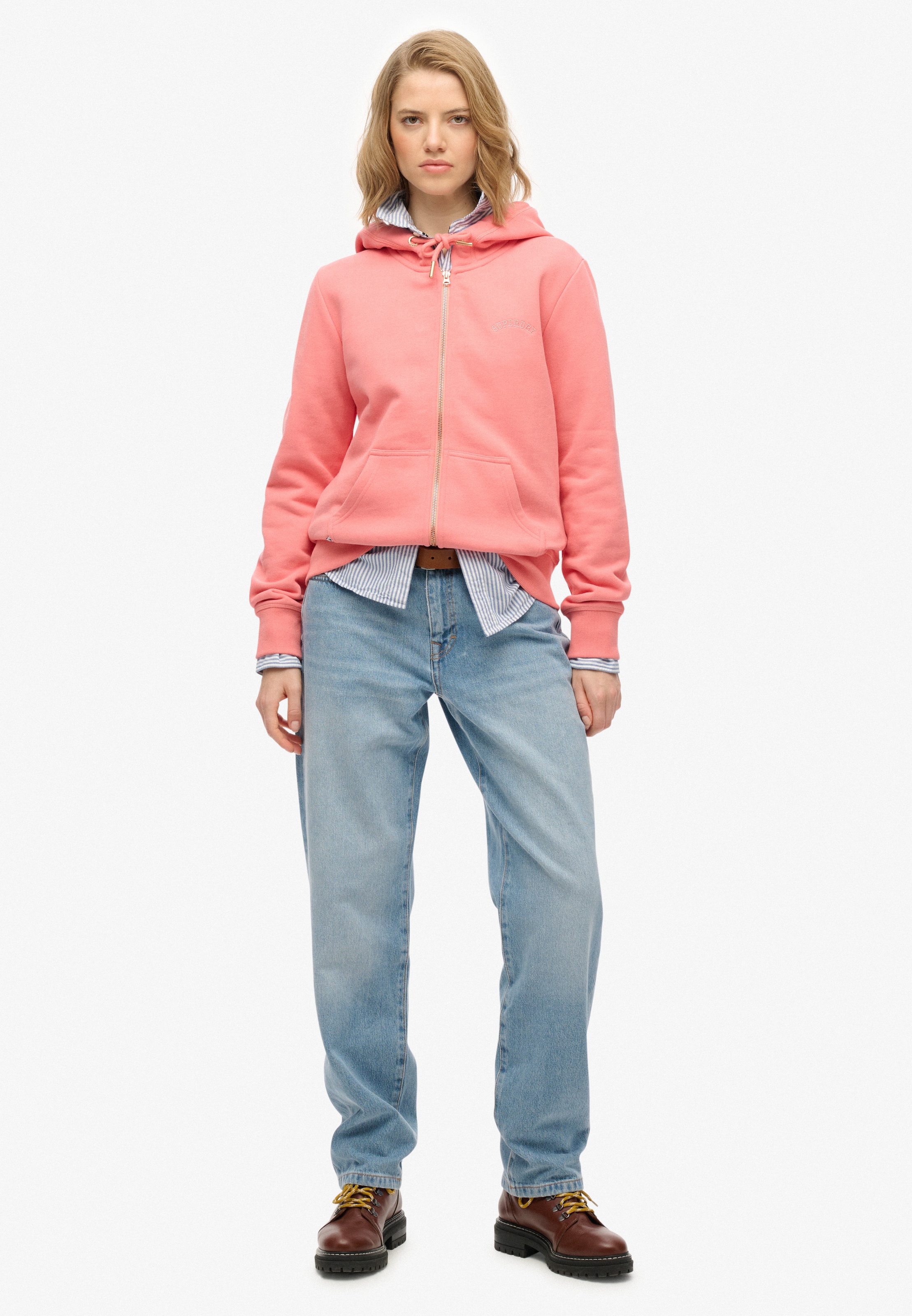 Superdry Kapuzensweatjacke »ESSENTIAL LOGO ZIPHOOD HB«