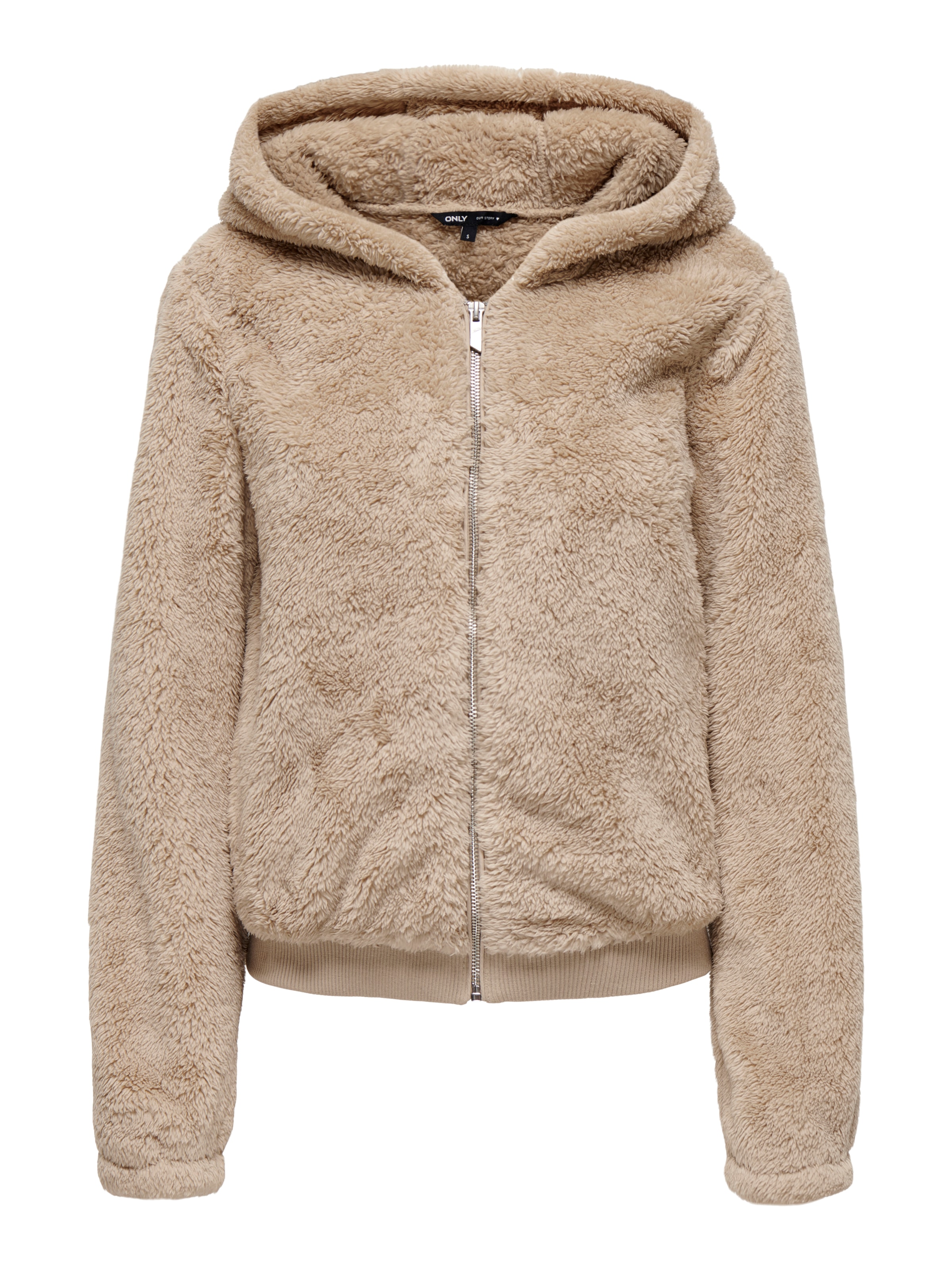ONLY Veste à capuche en peluche »ONLNEWANNA CONTACT SHERPA JKT OTW NOOS« avec capuche fibre synthétique
