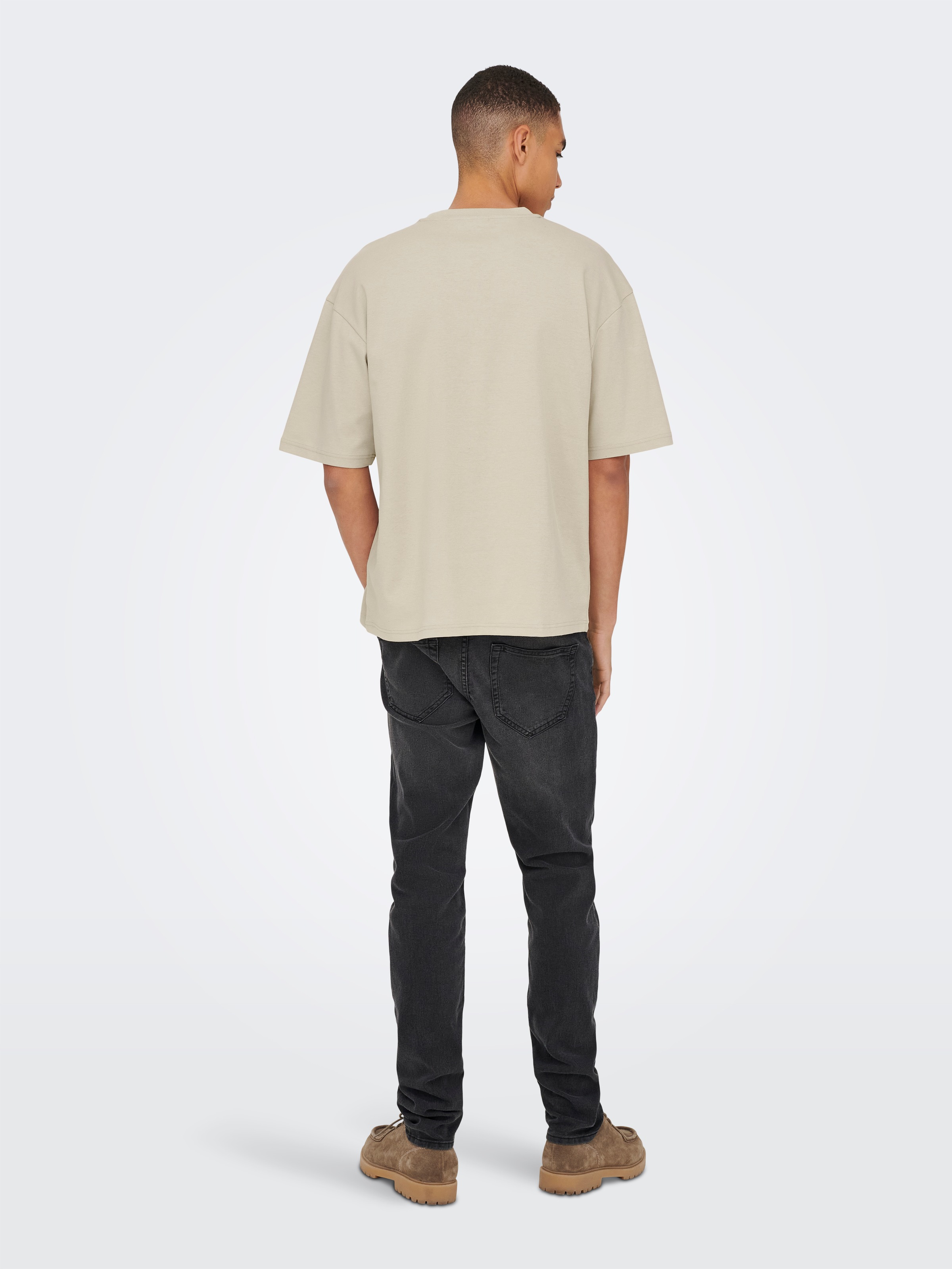 ONLY & SONS Rundhalsshirt »ONSCASPIAN AUT SS TEE« Baumwollmischung, regular fit
