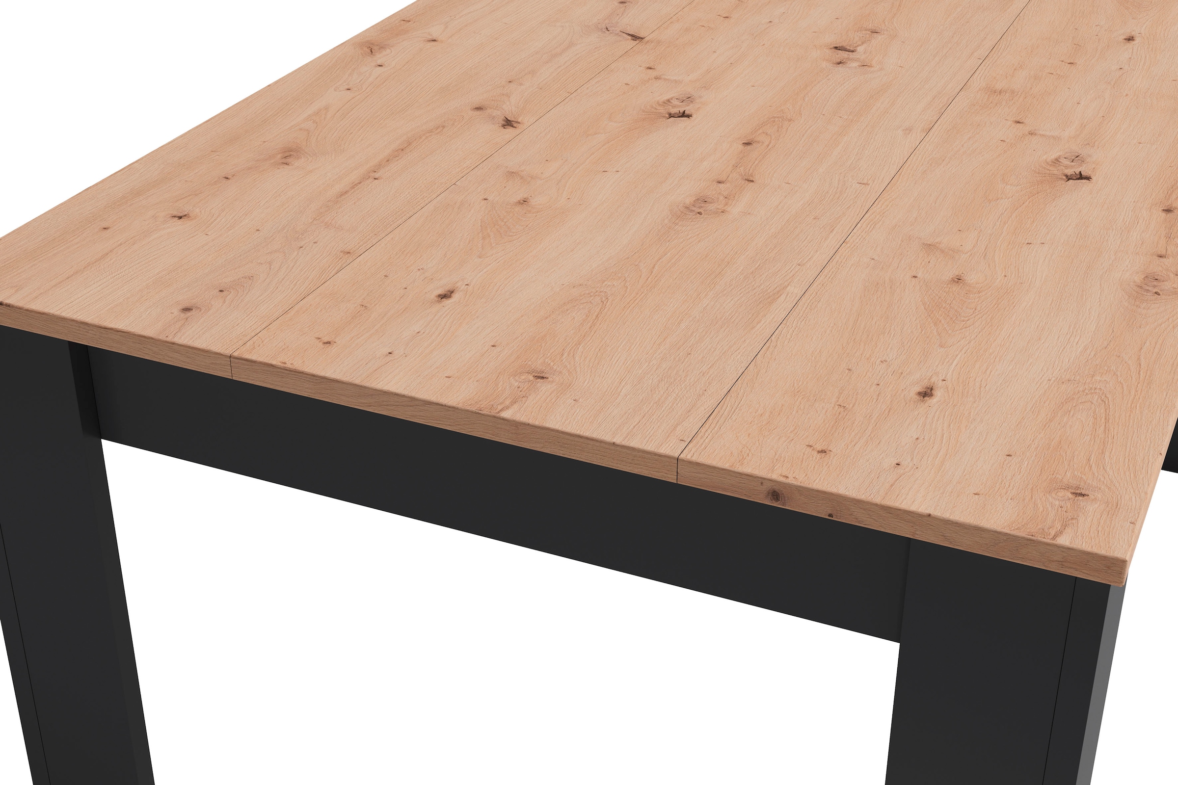 byLIVING Table de salle à manger »Nori« Küchentisch in Eicheoptik, Gestell wahlweise anthrazit oder weiss