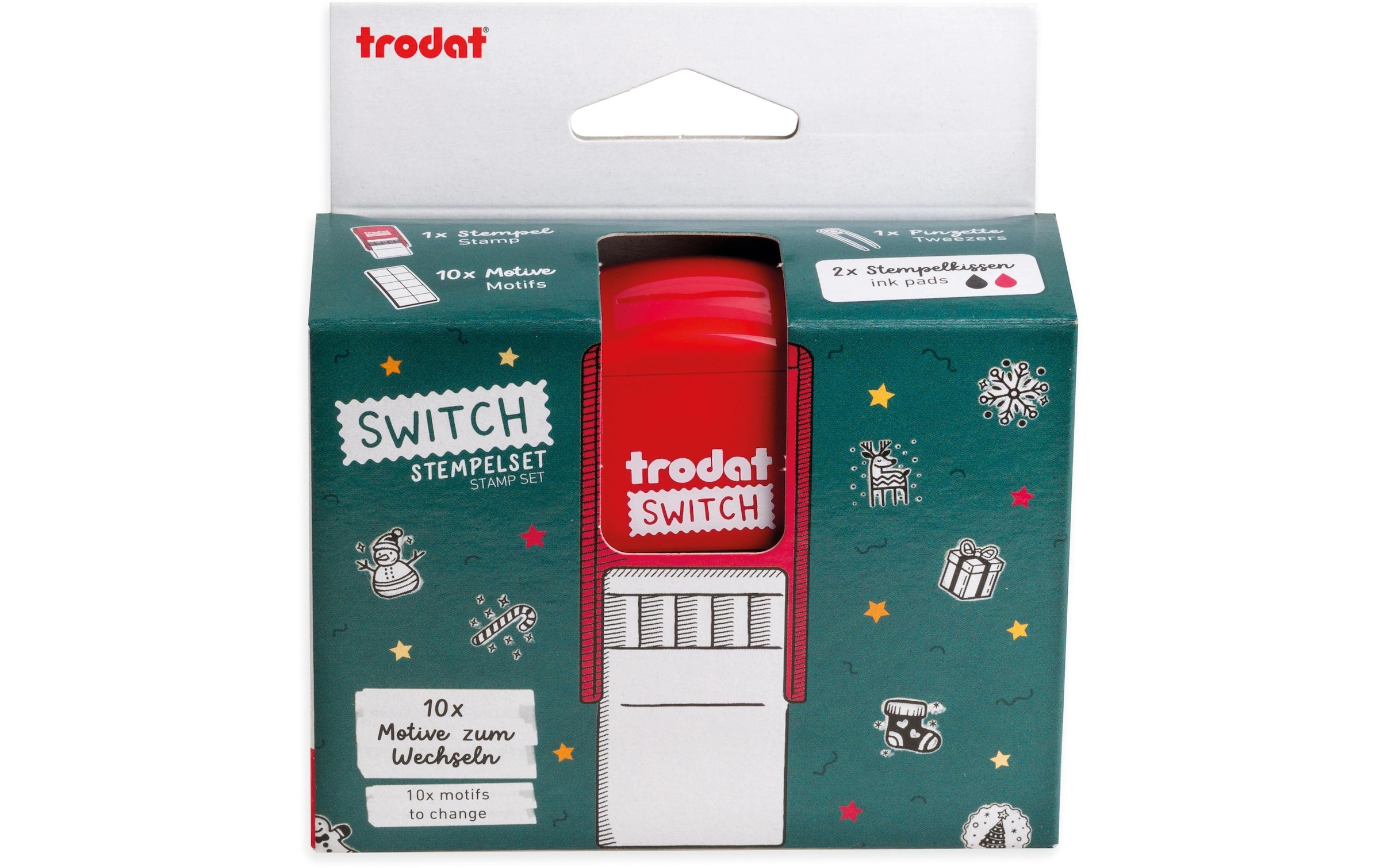 TRODAT Set créatif »Motivstempel Switch Weihnachten«