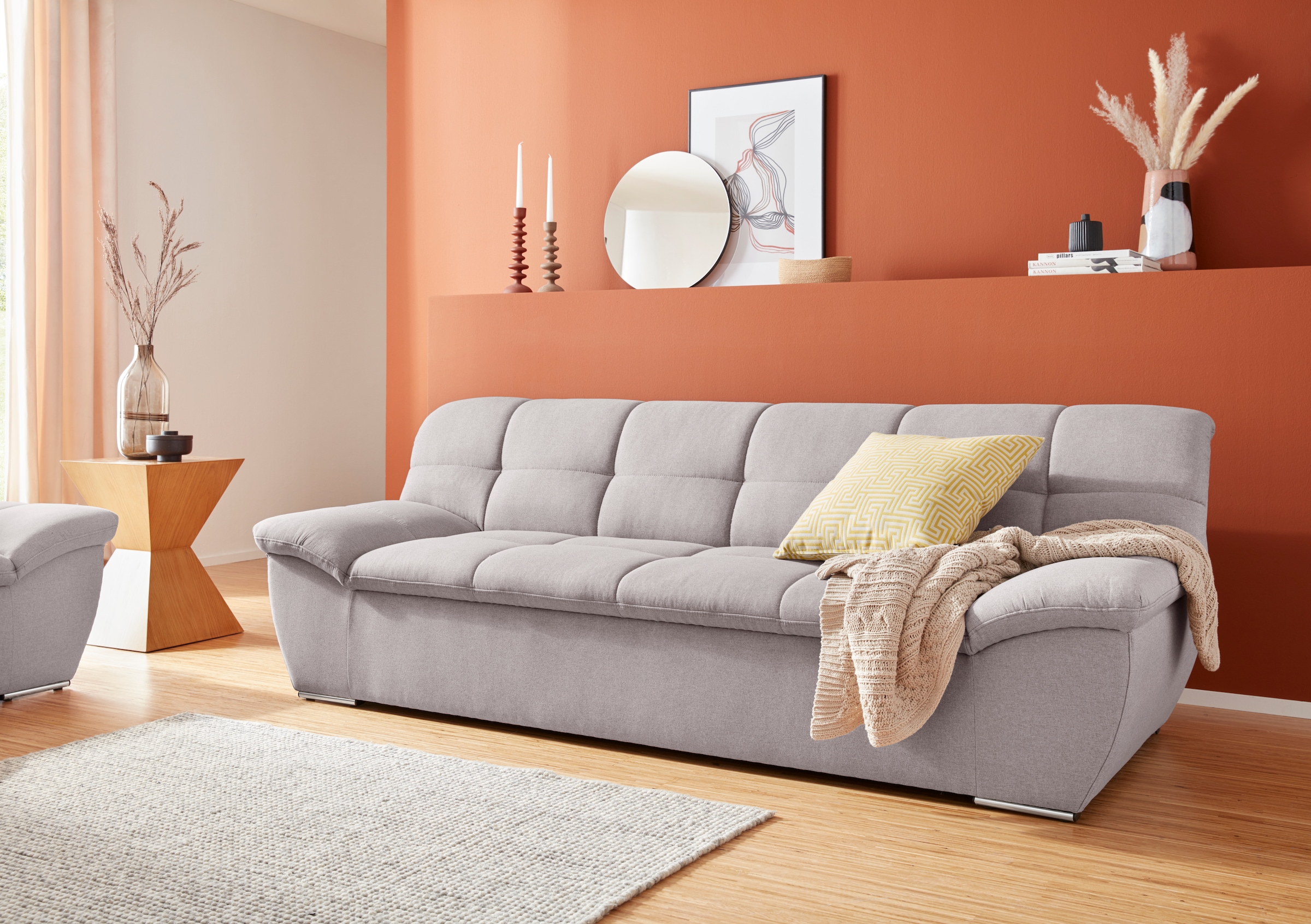 DOMO collection 3-Sitzer »Lagoa, moderne Sitzheftung, bequem und komfortabel« frei im Raum stellbar, in grosser Farbauswahl