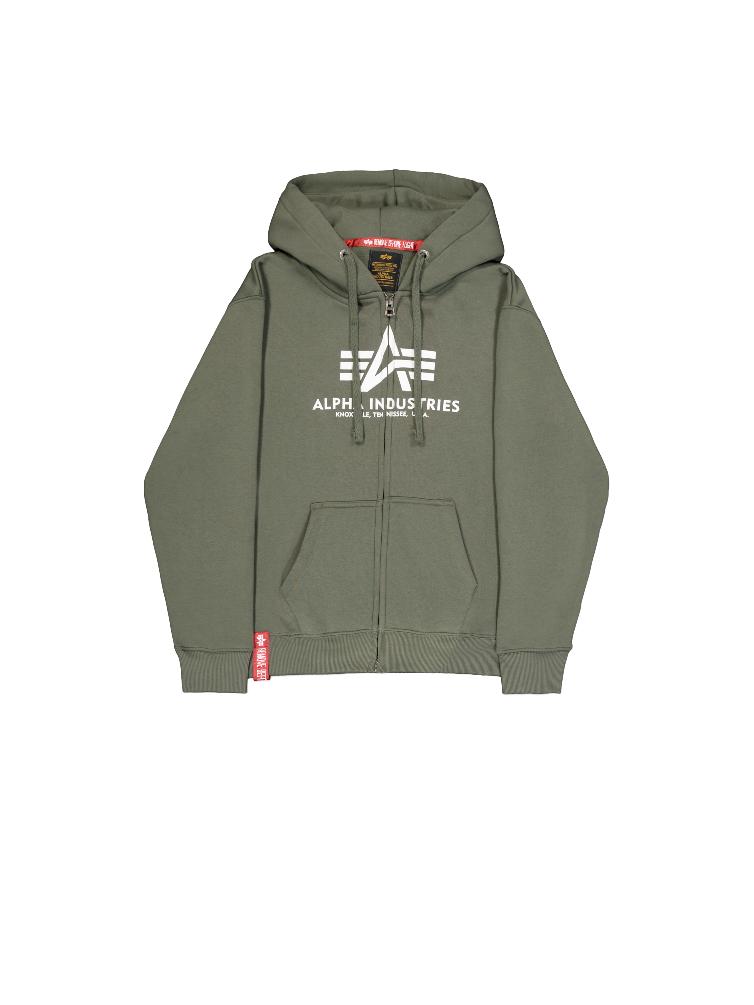 Alpha Industries Sweat à capuche »BASIC ZIP HOODY« Mélange de coton, coupe regular