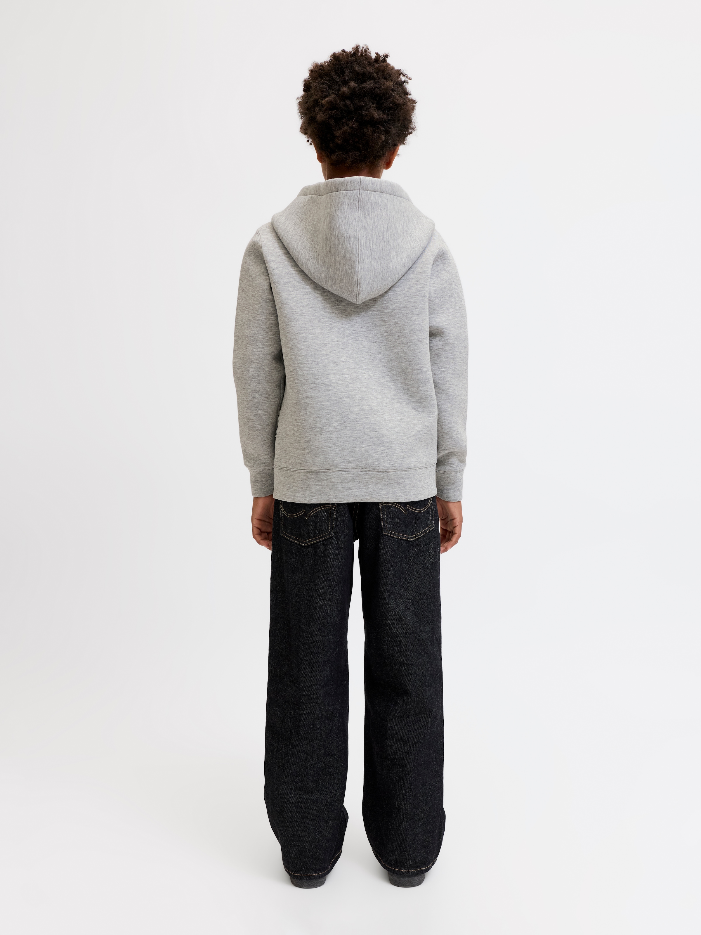 Jack & Jones Junior Kapuzensweatjacke »JCOLEGACY SWEAT SCUBA ZIP HOOD SN JNR« Materialmix, locker geschnitten