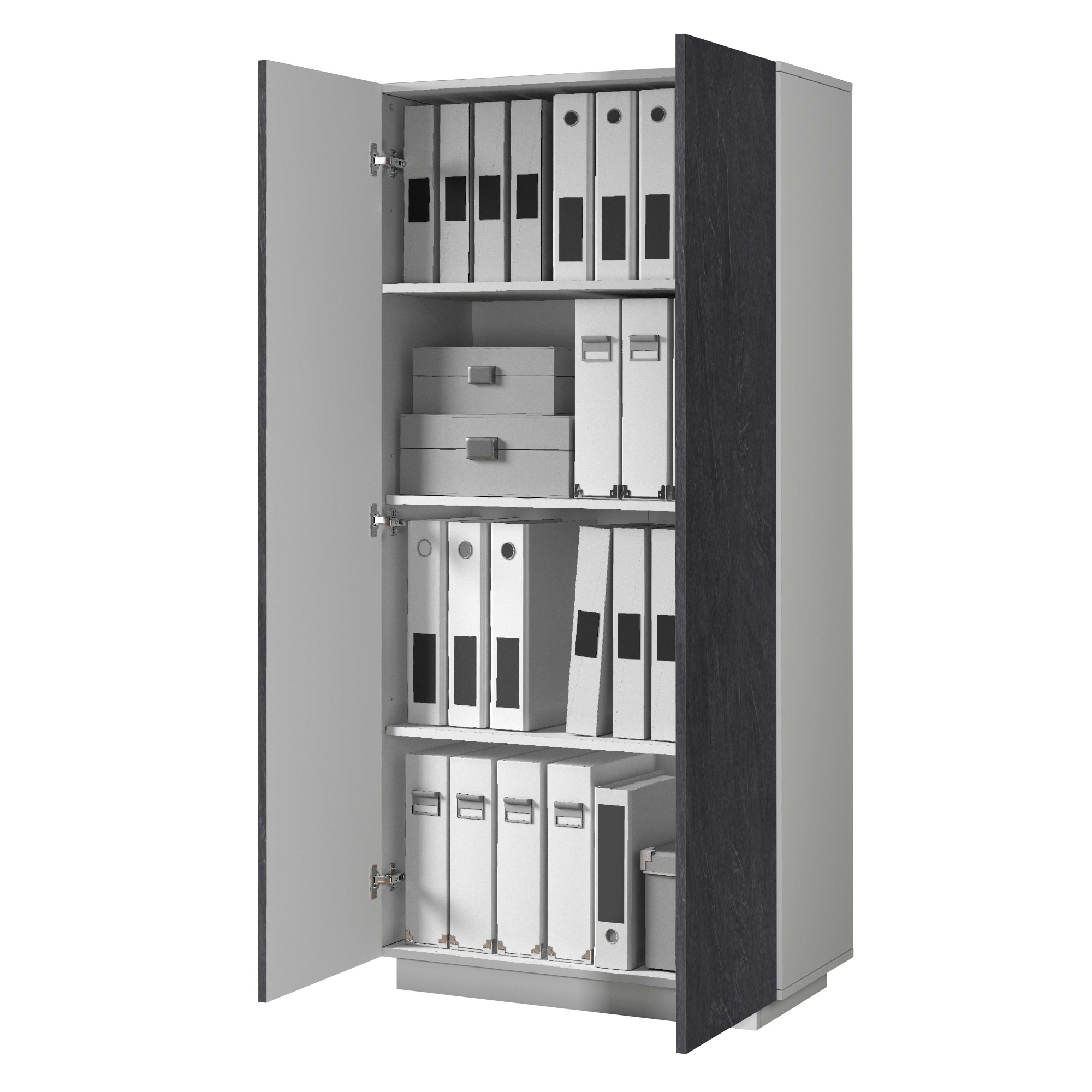 Home affaire Aktenschrank »Coro, Mehrzweckschrank, Büroschrank mit 2 Türen« & verstellbare Einlegeböden, Höhe 86 oder 166 cm, Made in Italy