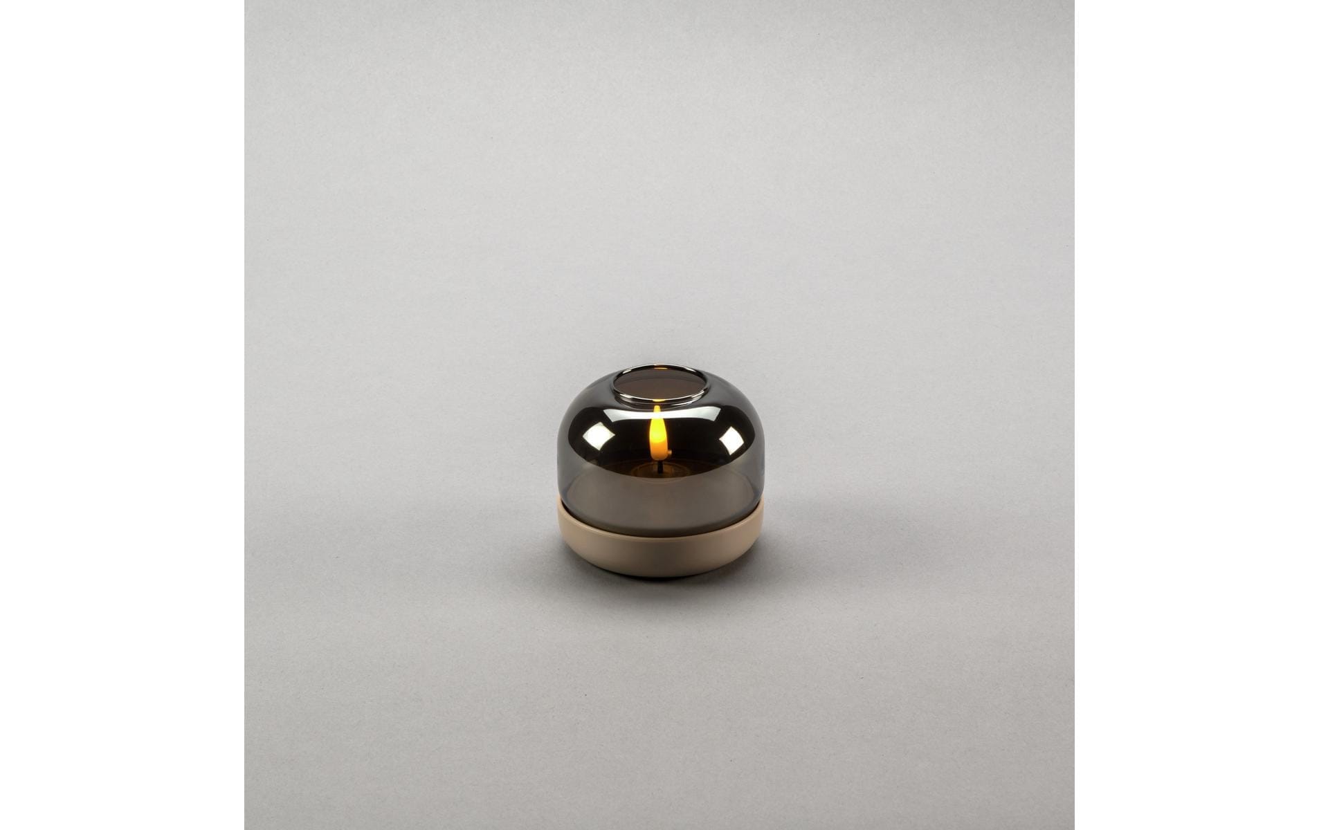 KONSTSMIDE Bougie LED »LED Kerze batteriebetrieben, rauchfarbenes Glas«