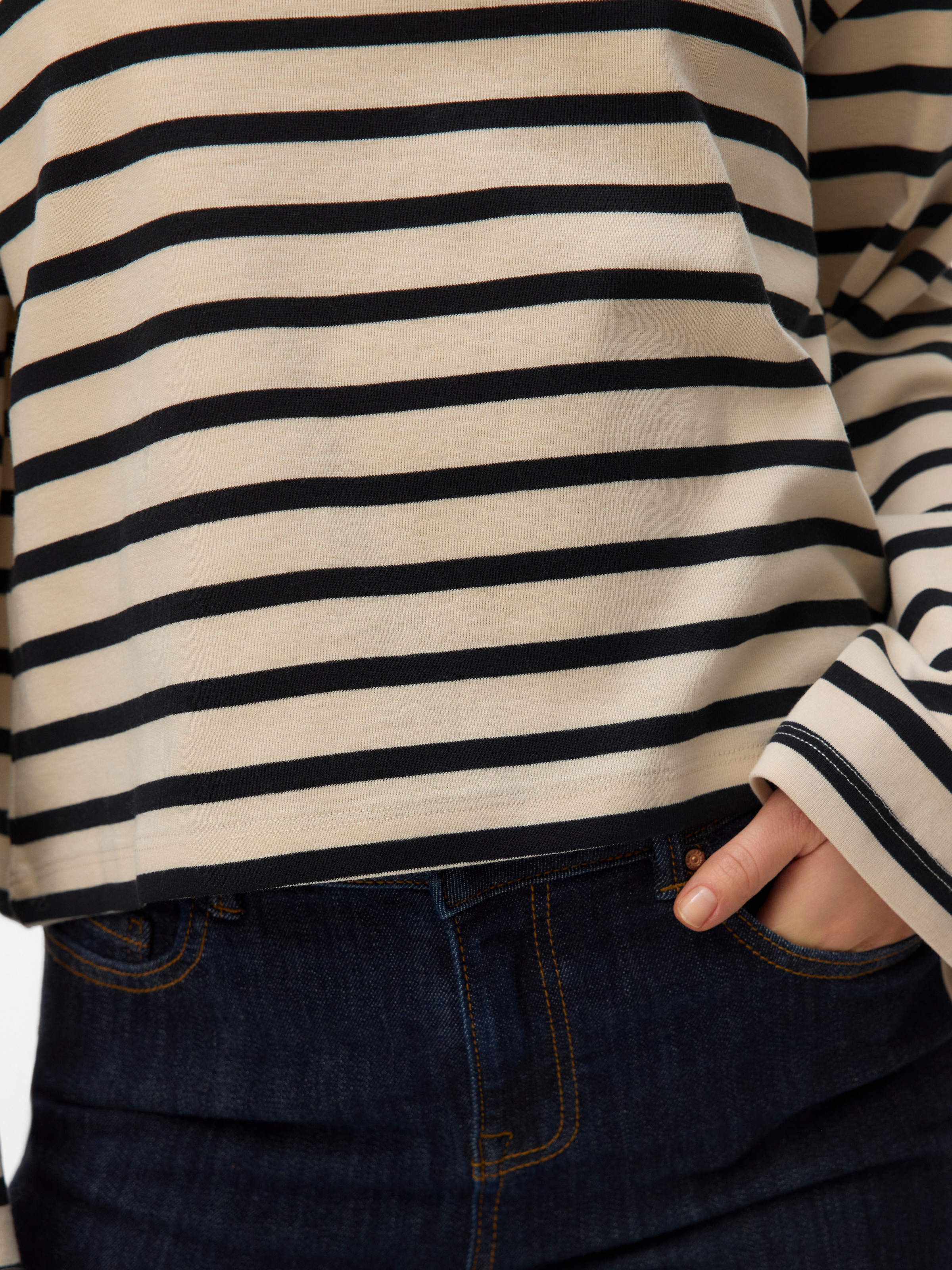 Vero Moda T-shirt à manches longues »VMURENA LS OVERSIZED FUNNEL NECK TOP JRS« mit Trompetenärmeln