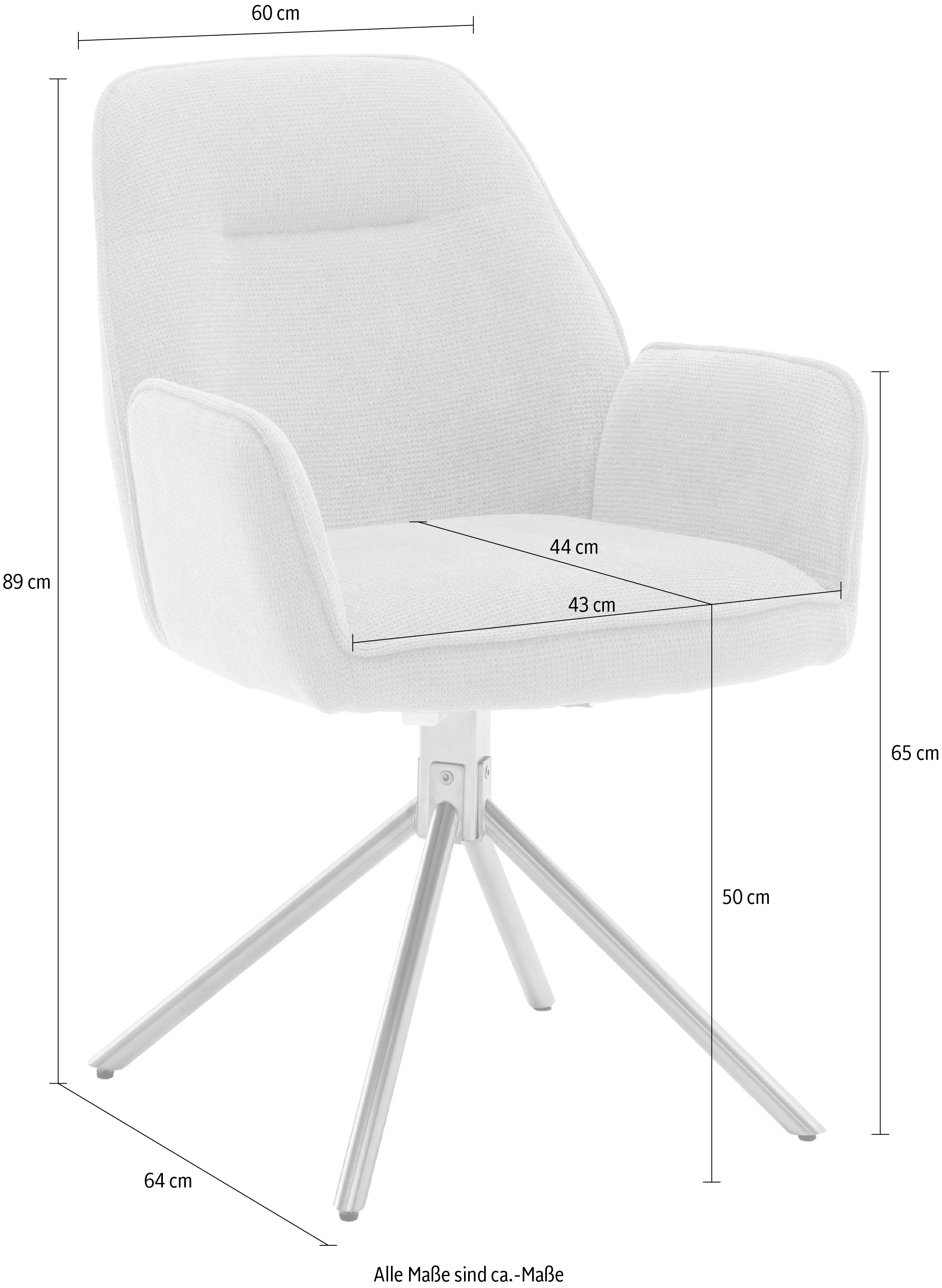 MCA furniture 4-Fussstuhl (Set) 2 Stk.180° drehbar