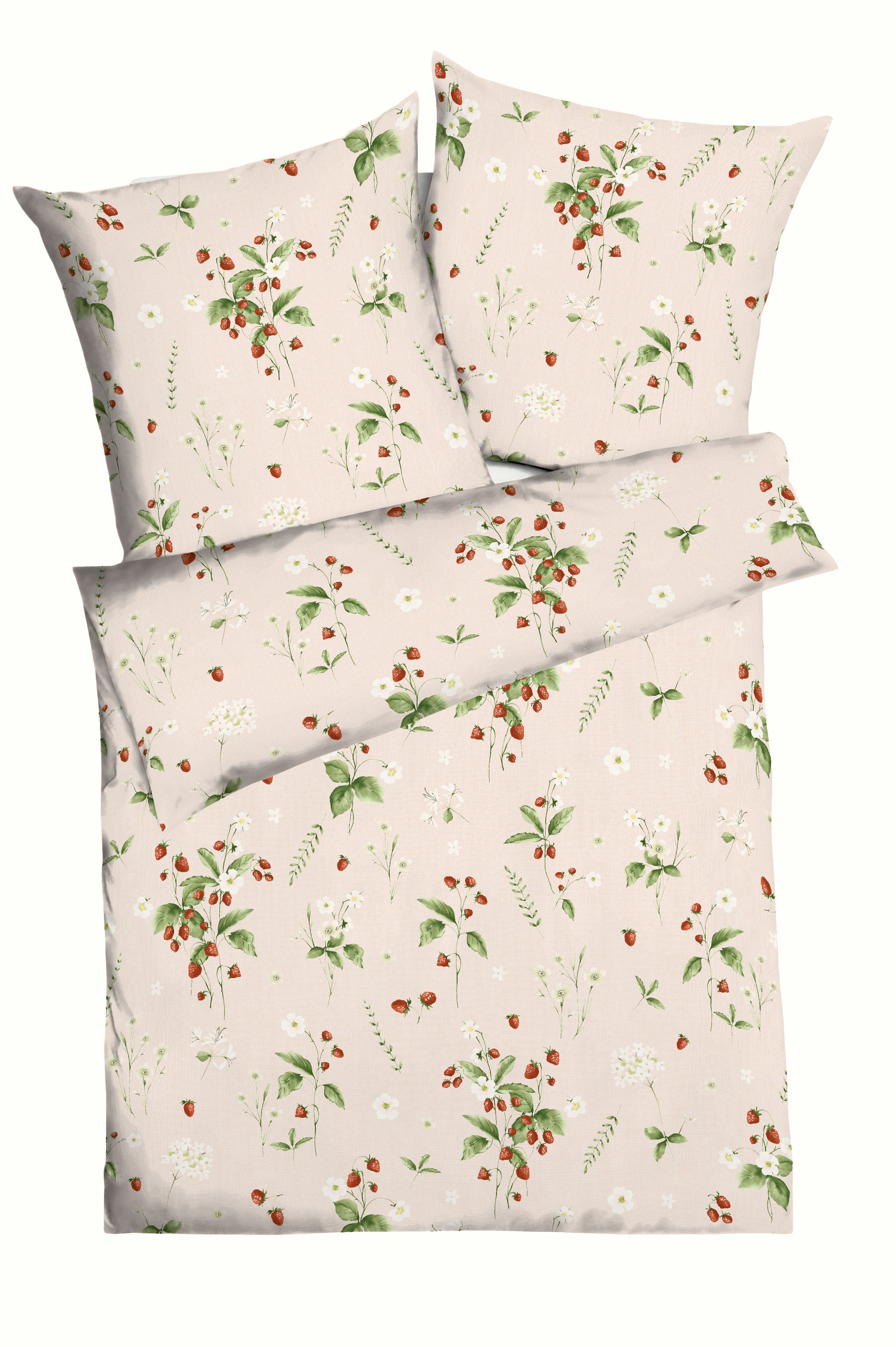 Kaeppel Linge de lit »Walderdbeeren« 2 cuis Avec fraises des bois