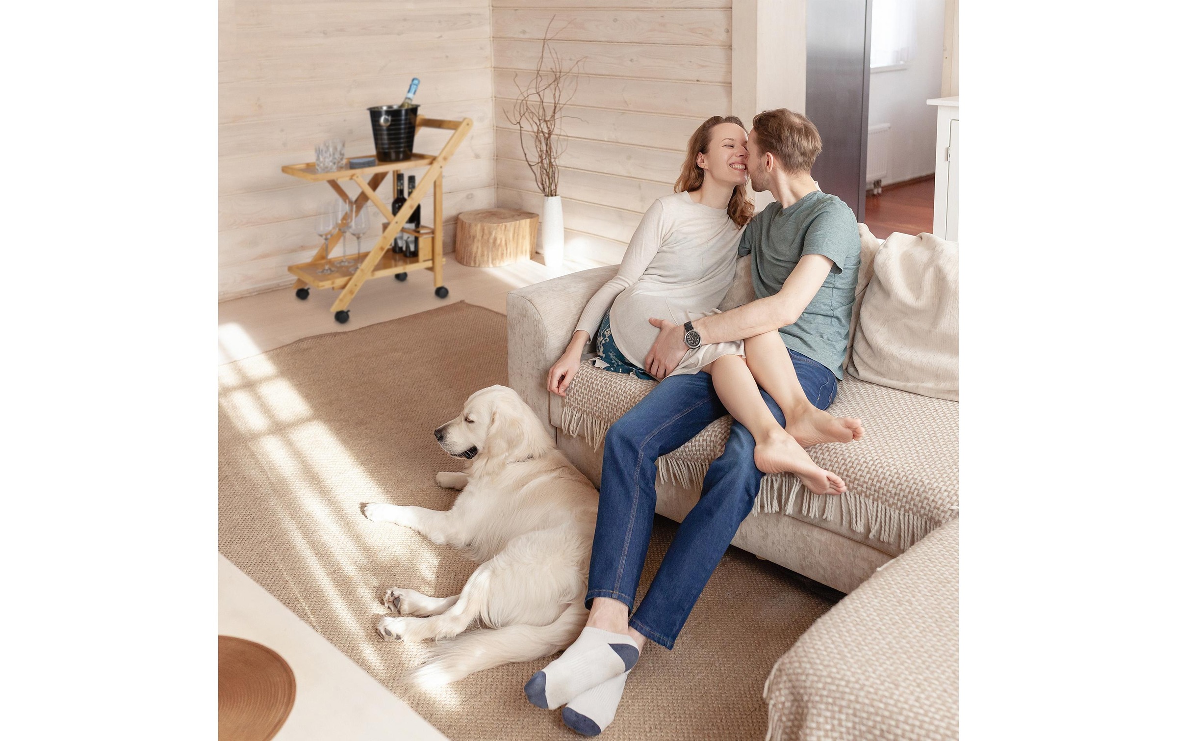 relaxdays Servierwagen »klappbar mit 2 Ablagen 70 x 40.5 x 65 cm«