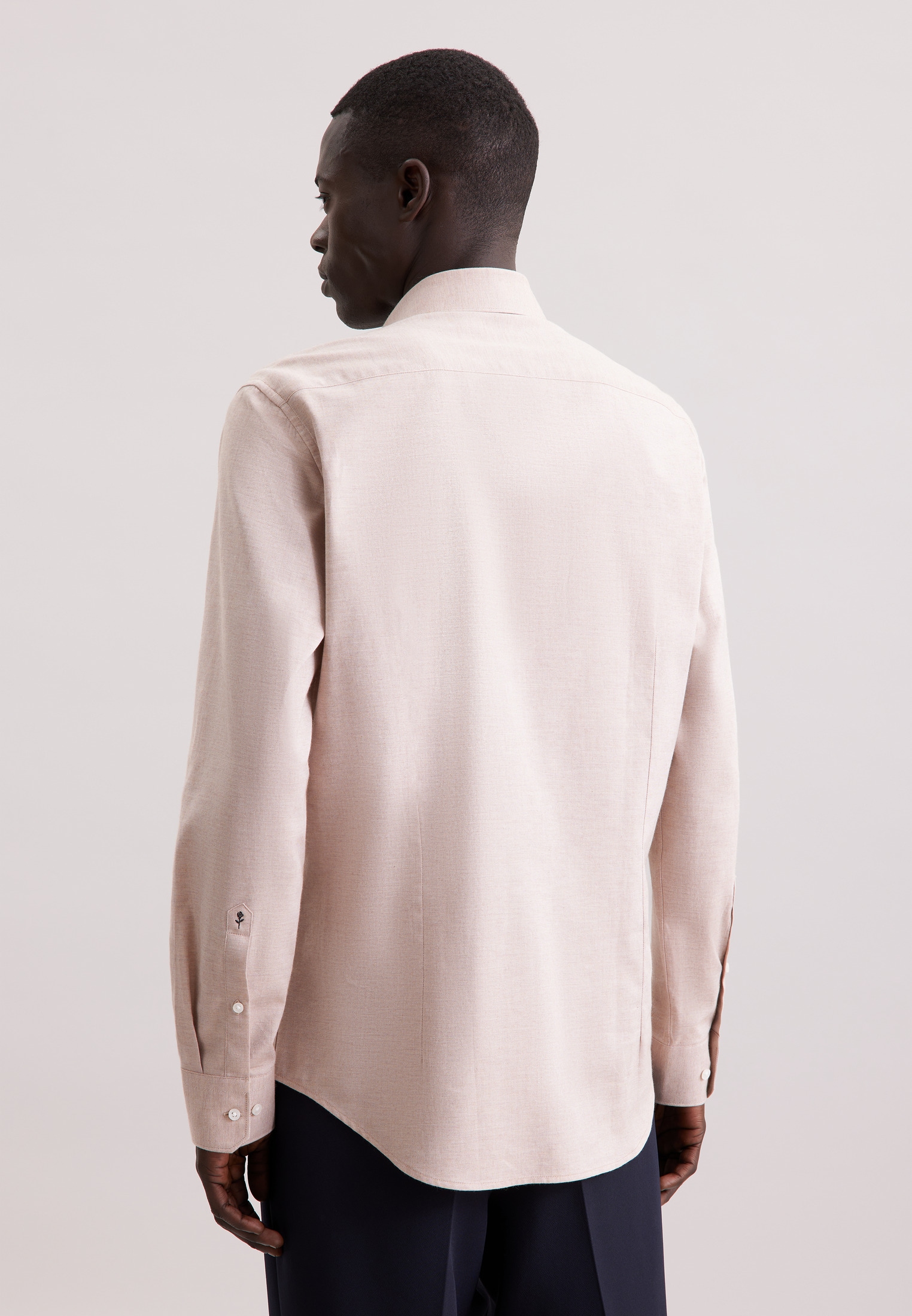 seidensticker Chemise en flanelle »Schwarze Rose« Slim 1/1 Kentkragen Uni