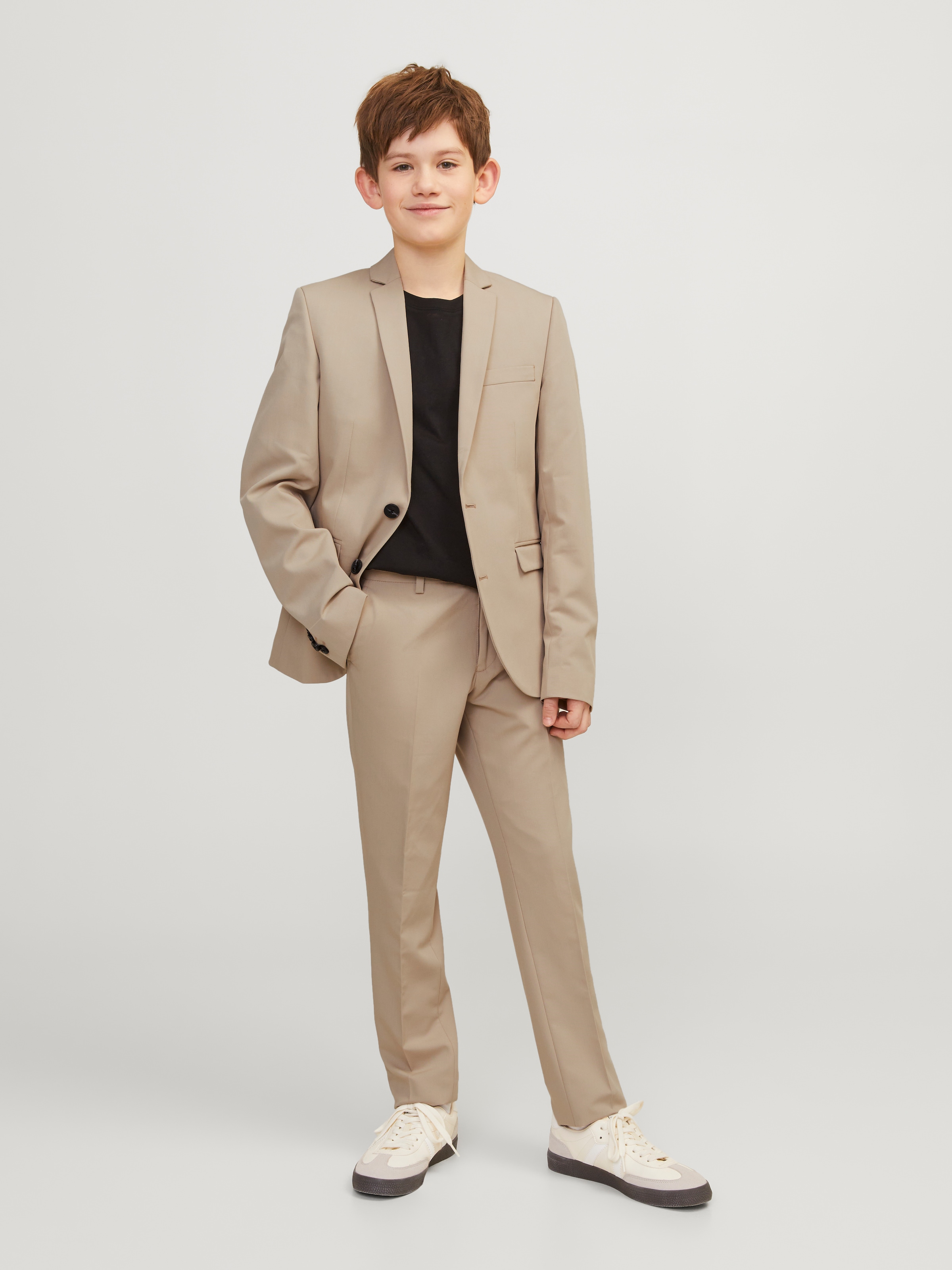 Jack & Jones Junior Pantalon de costume »JPRSOLAR elastisch, pflegeleicht, komfortabel«  unifarben, modisch, slim fit, Web