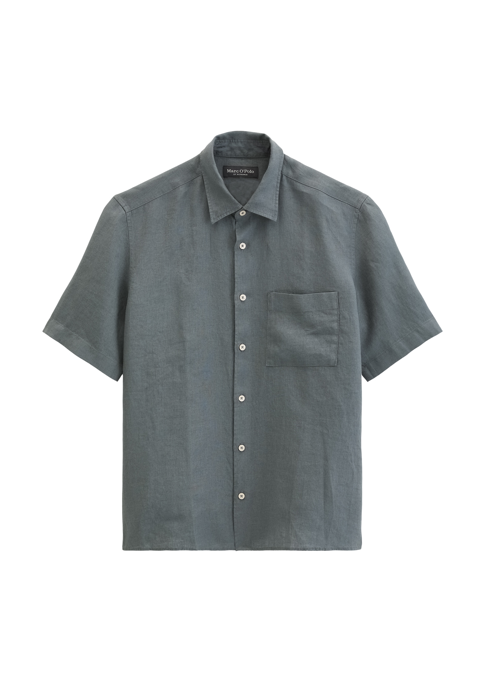 Marc O'Polo Chemise en lin mit aufgesetzter Brusttasche