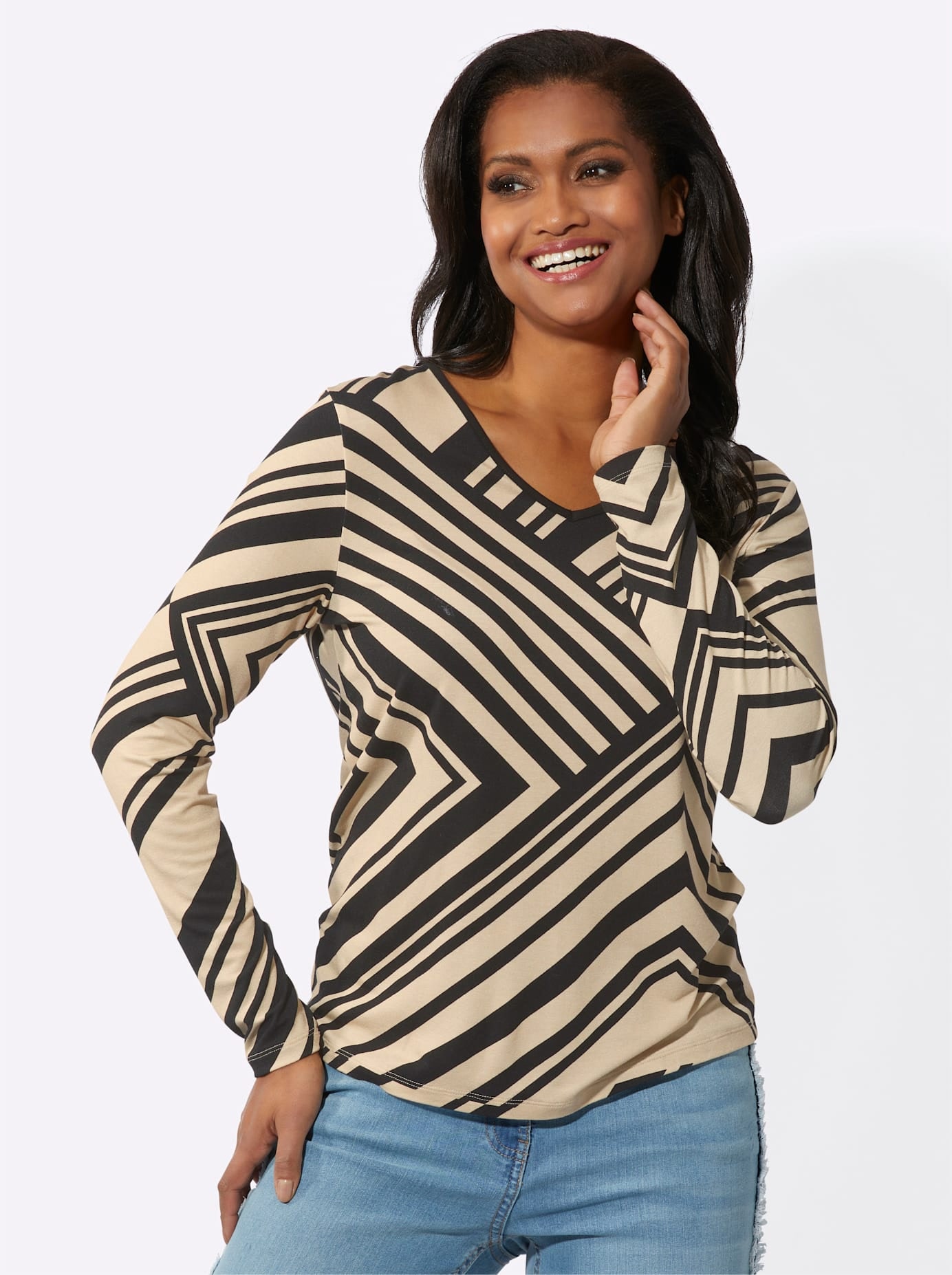 Inspirationen T-shirt à manches longues »Druck-Shirt« 1 cuis