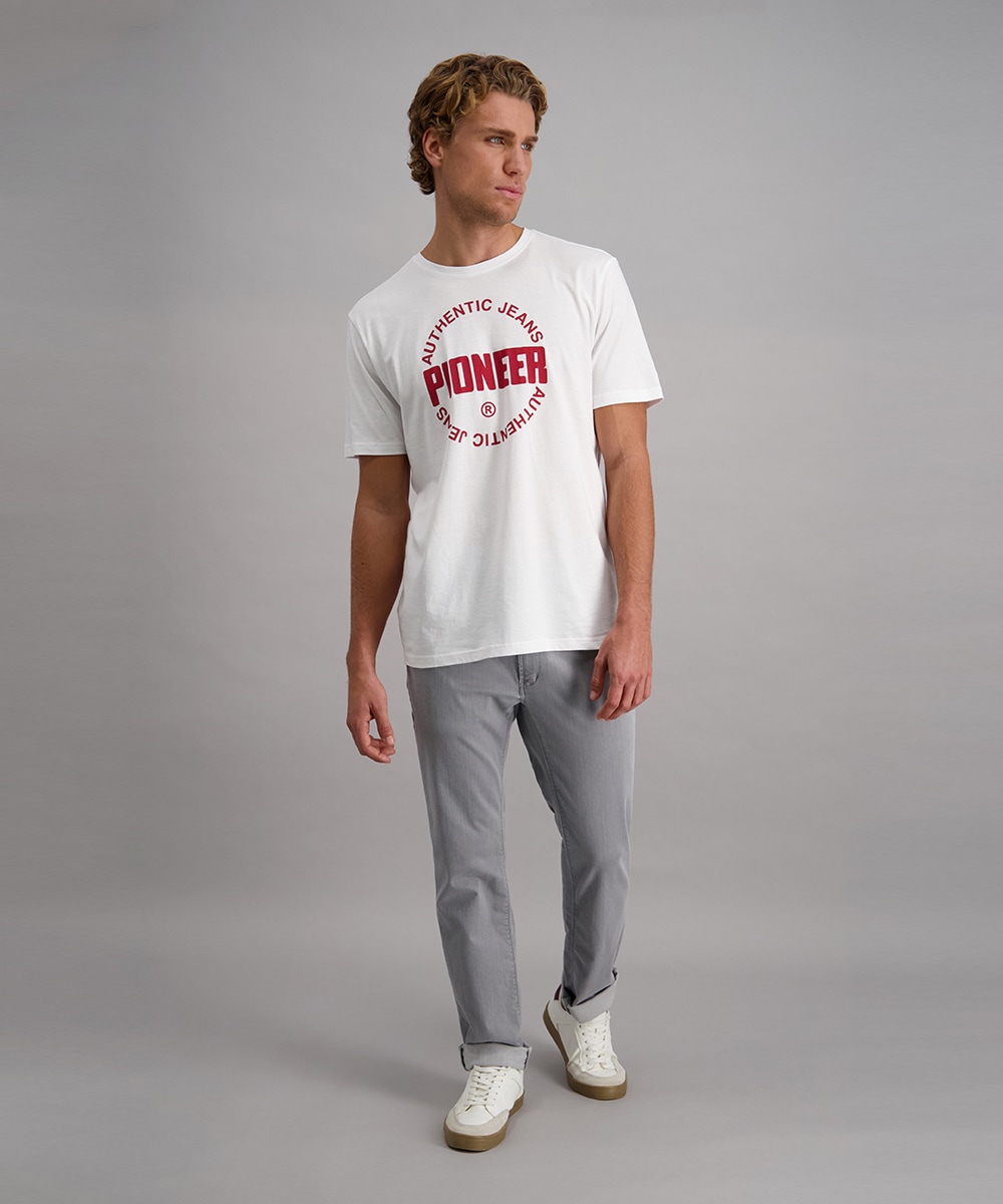 Pioneer Authentic Jeans T-shirt mit Frontprint, Rundhals