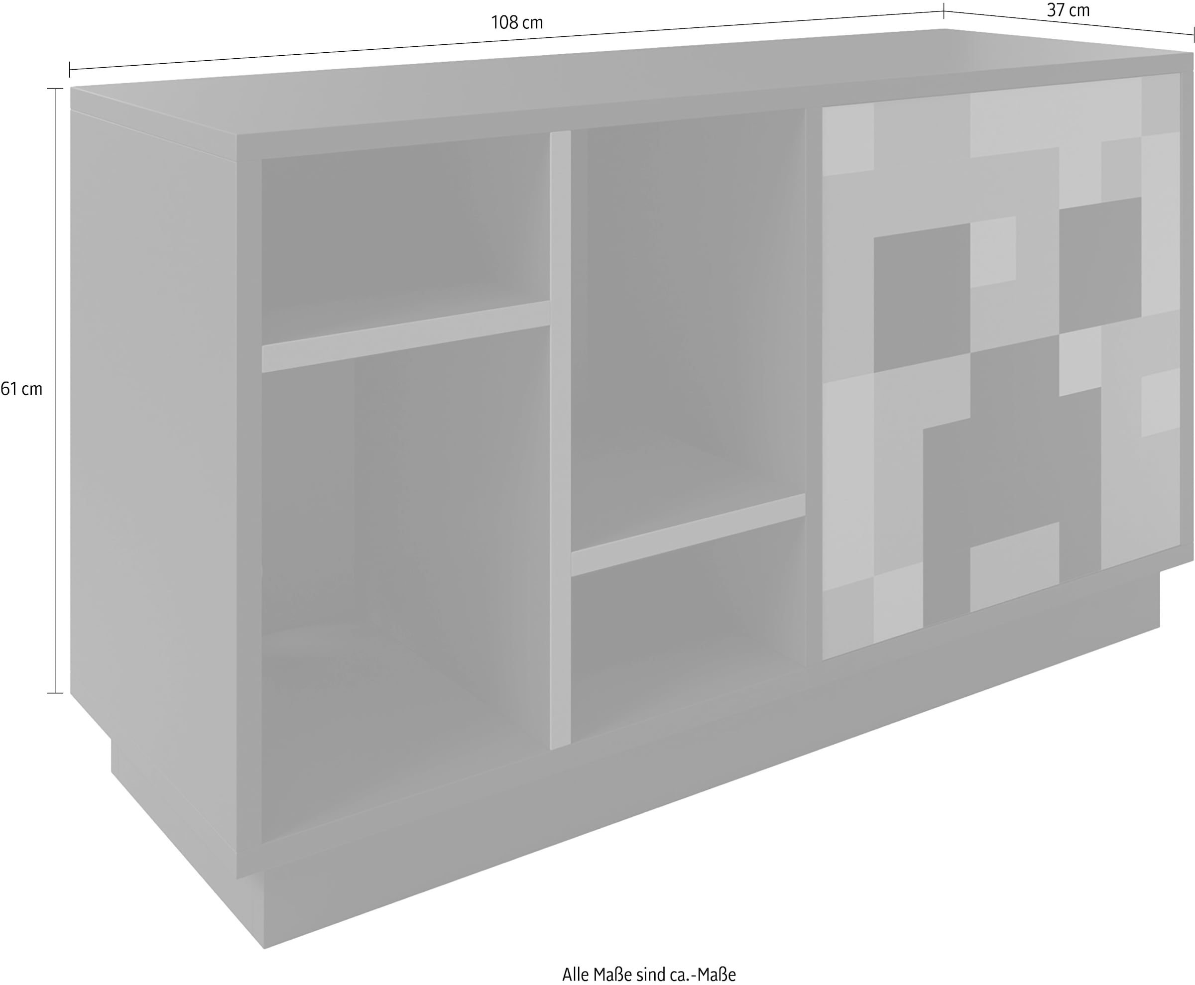Phoenix Table basse »Minecraft Creeper Lowboard« avec éclairage