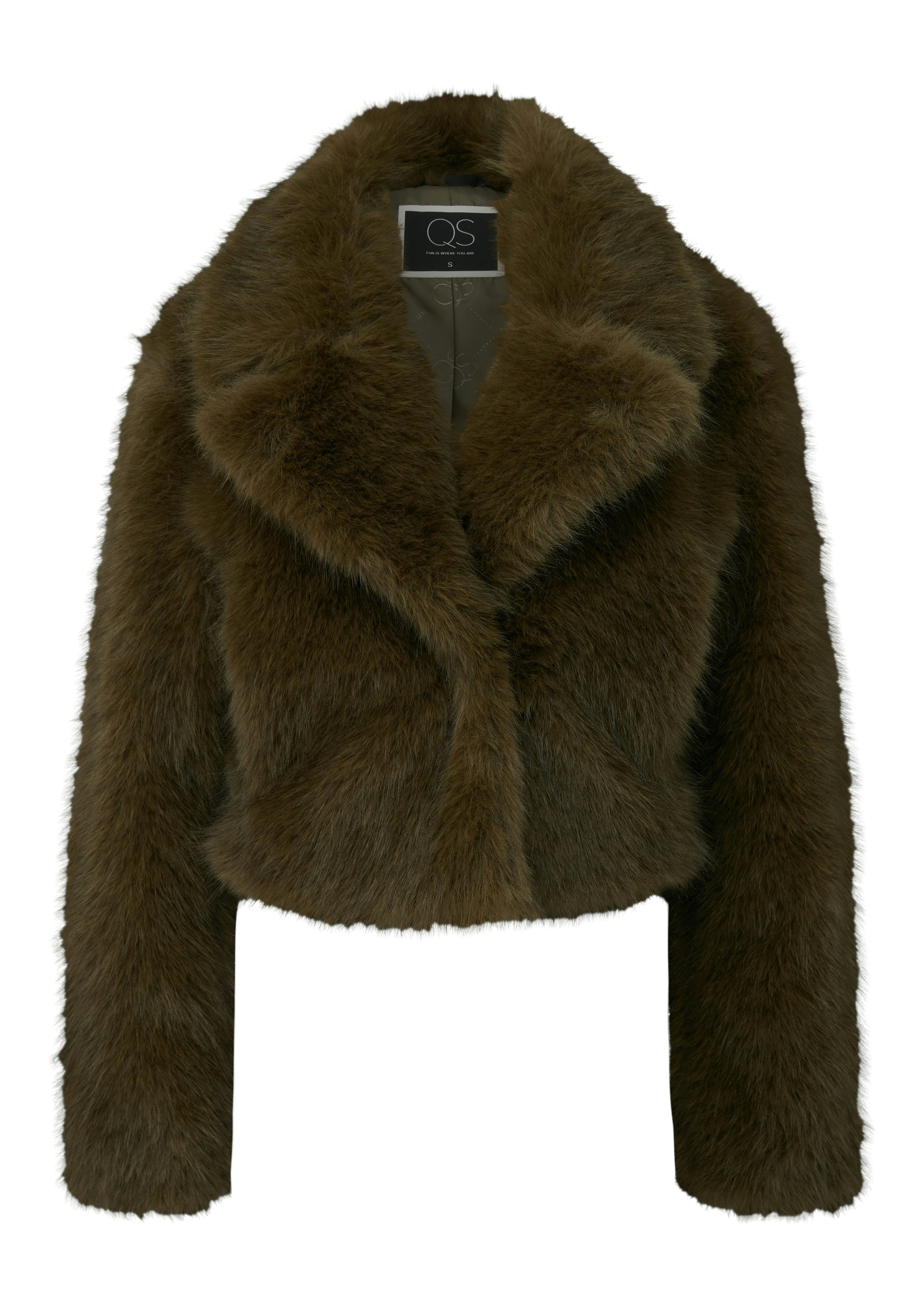 QS Veste blazer aspect fourrure