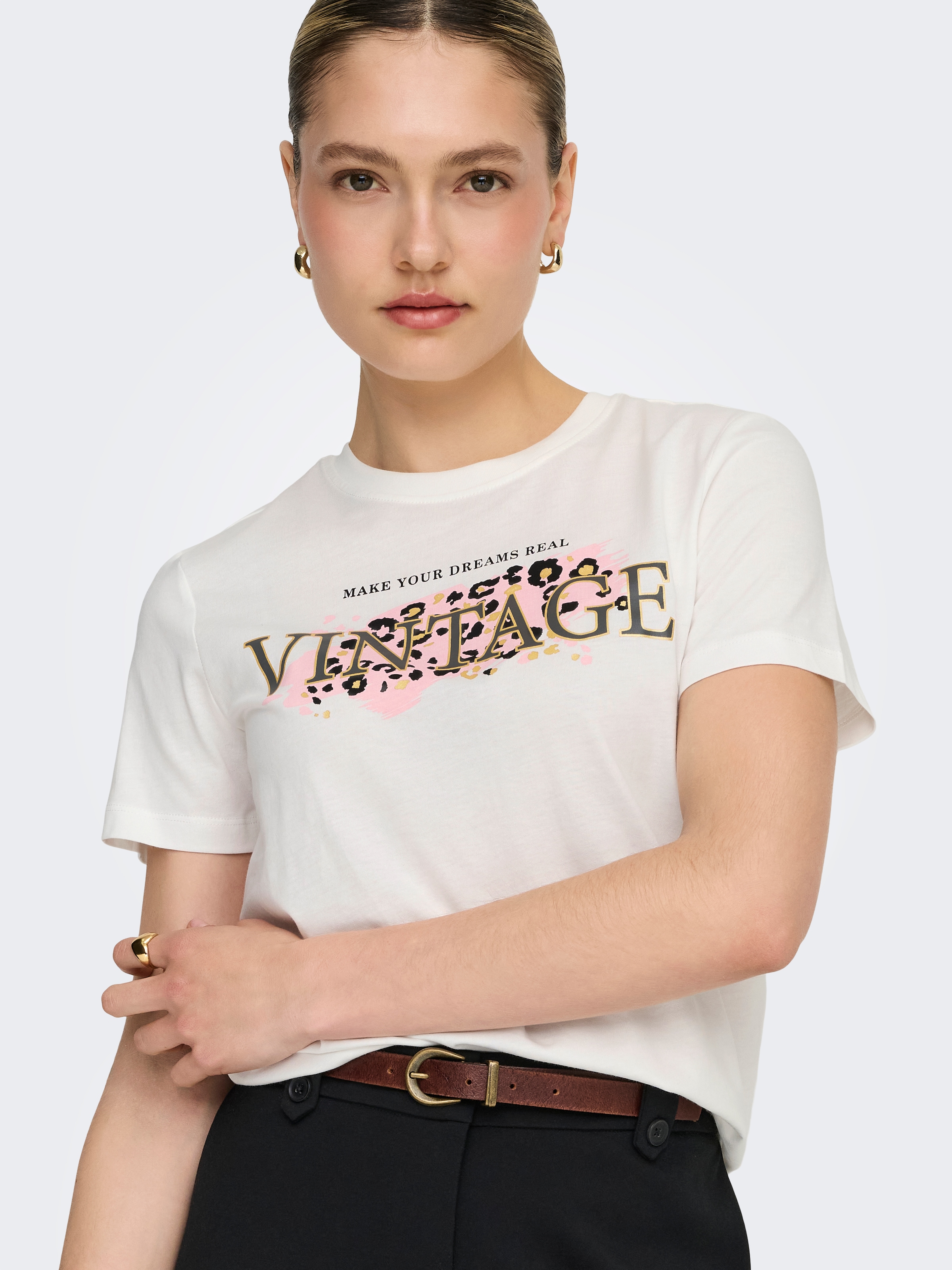 ONLY T-shirt à manches courtes »ONLFREEZE LIFE S/S HEART TEE BOX JRS« Baumwolle, regular fit, Rundhals