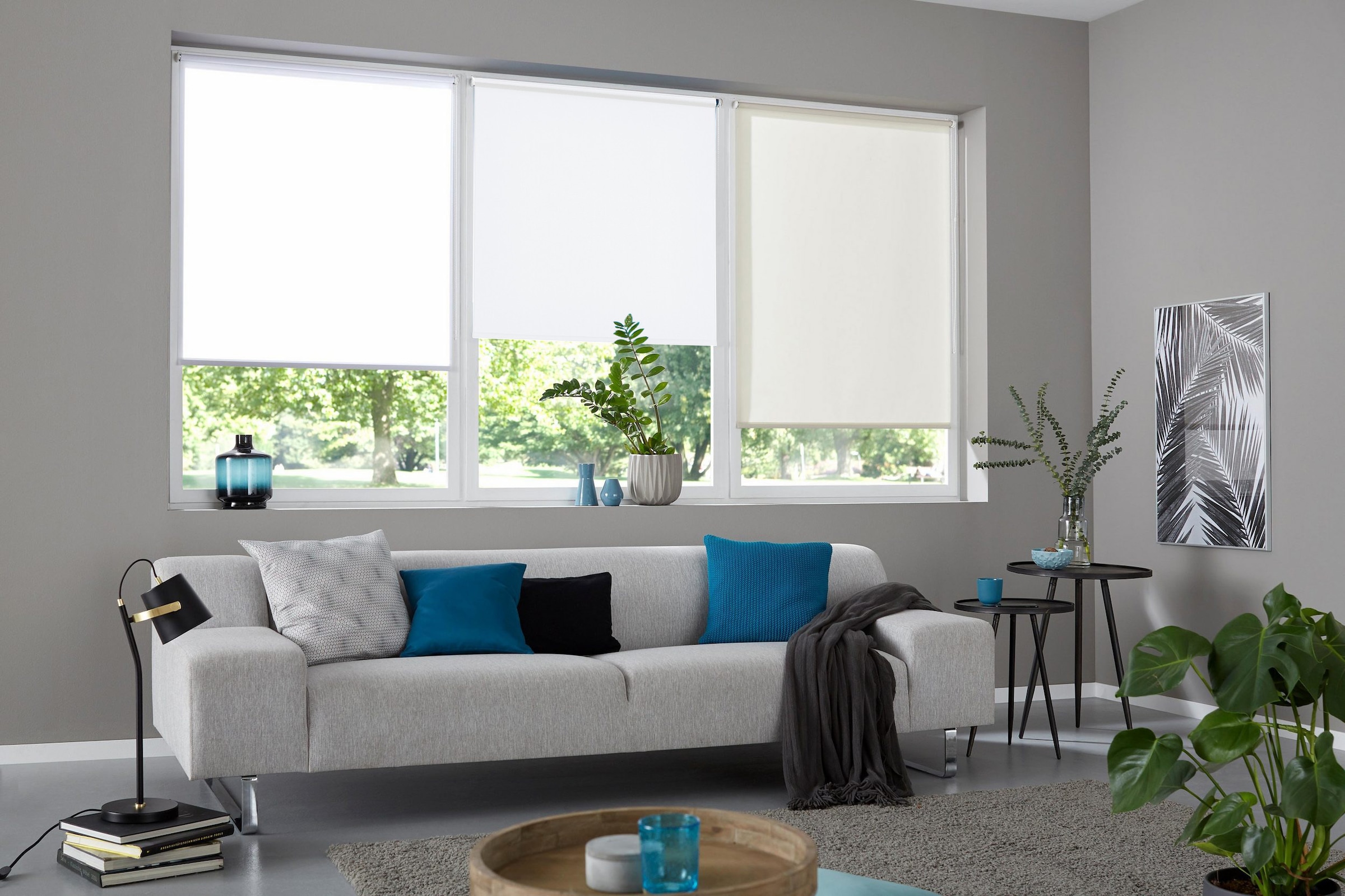 GOODproduct Store à tirage latéral »THEMSE« abdunkelnd Aucun perçage requis suspendu librement Bestseller mit über 3000 4,5-Sterne-Bewertungen, Klemmträger