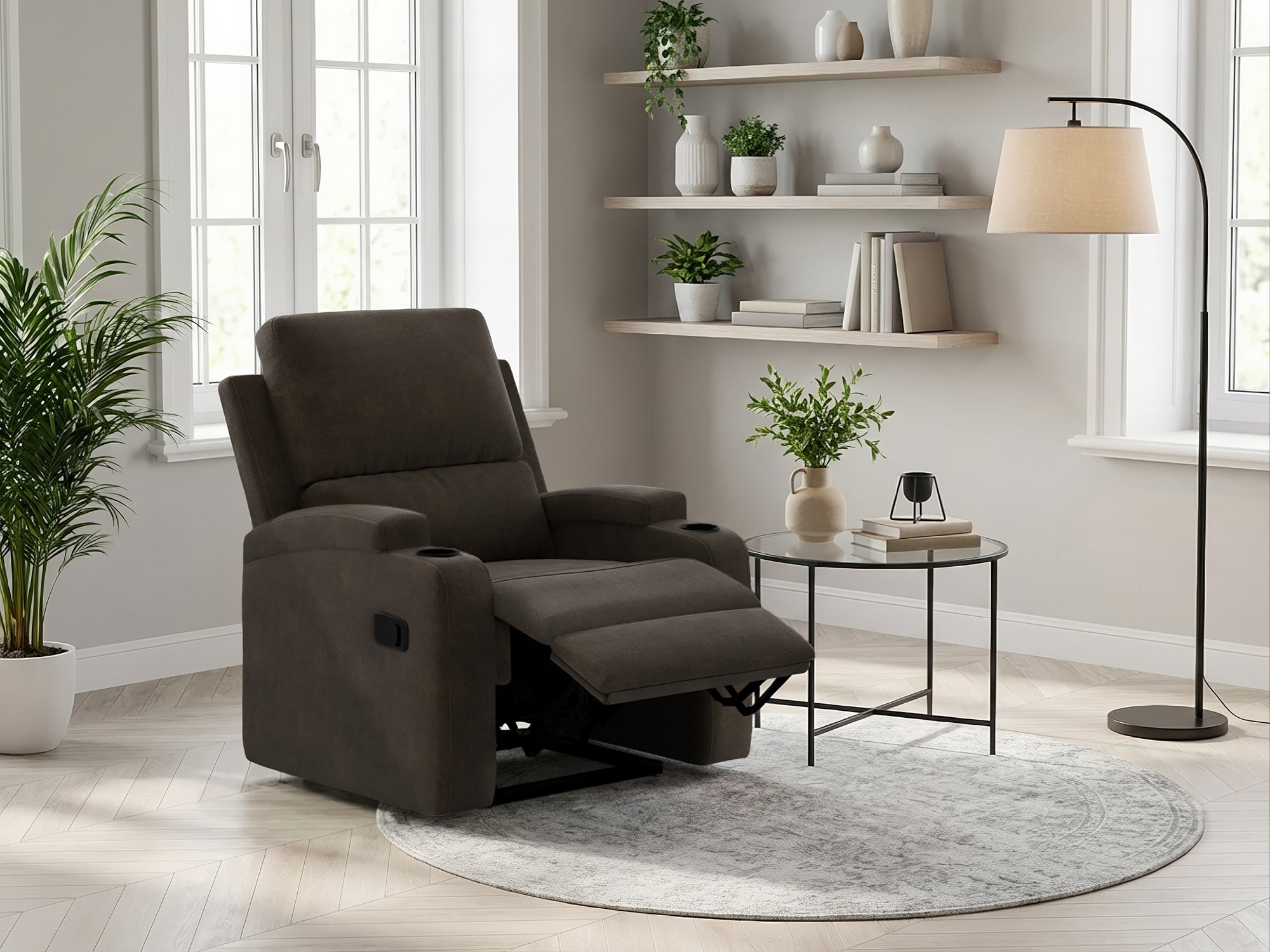 GOODproduct Relaxsessel »NAPORI Microfaser, Kinosessel, Multimedia-Sessel« TV-Sessel, Kinosessel mit Relaxfunktion und Getränkehalter
