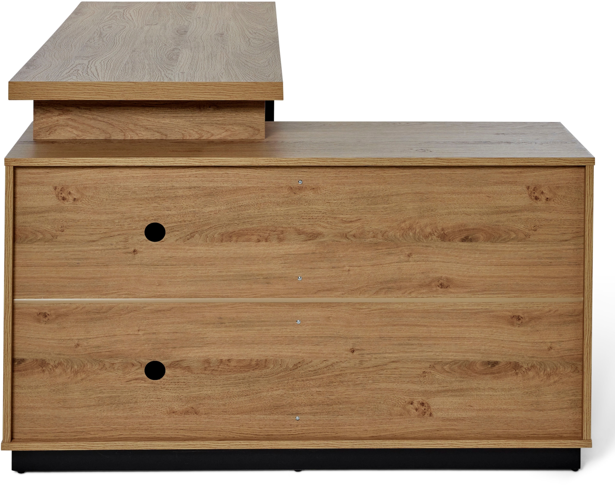Jahnke Bureau d'angle »SLIDE C 150 E« 1 cuis tlg. montage réversible, avec porte coulissante, dimensions 150 x 116 cm