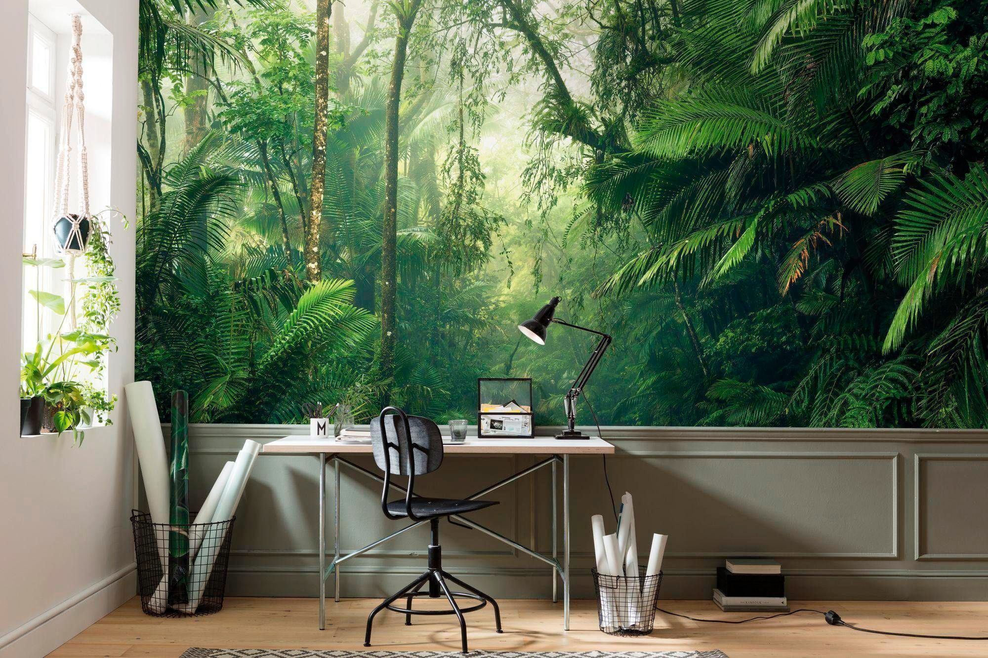 Komar Vliestapete »Digitaldruck Vlies -  Tropenwelten - Grösse 500 x 250 cm« bedruckt glatt Wohnzimmer, Schlafzimmer
