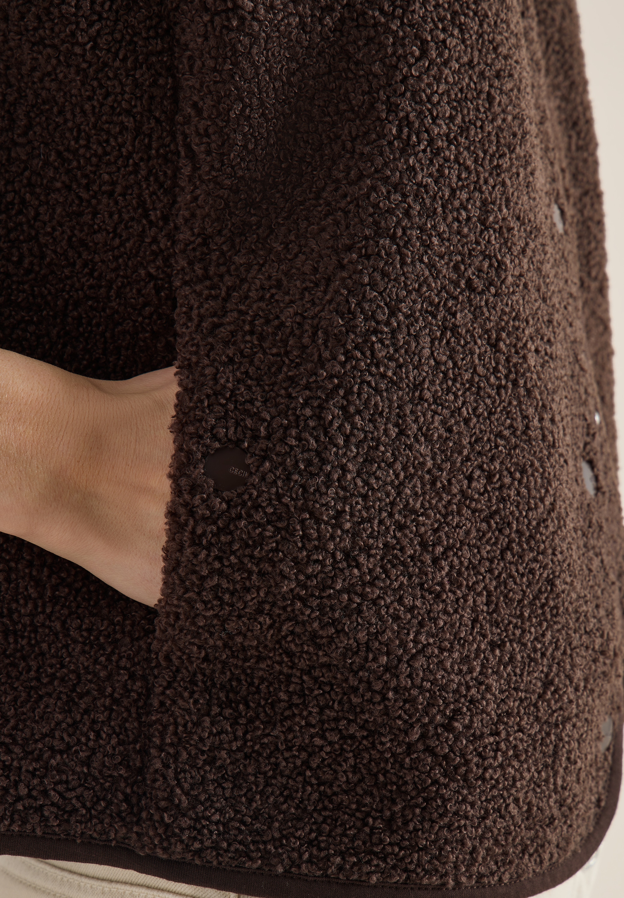 Cecil Fellweste »Curly fake Wool« in Woll-Optik