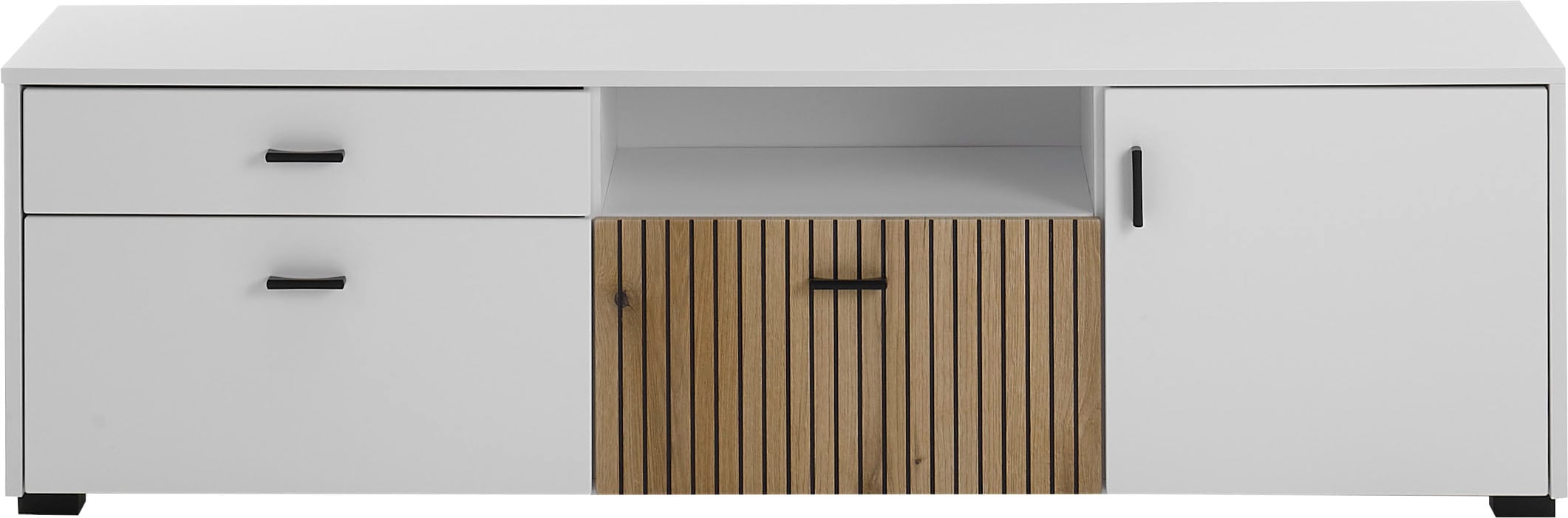 INOSIGN Lowboard »Hudson« in moderner Trendfarbe, Griffe aus Metall (Schwarz), Breite 150 cm