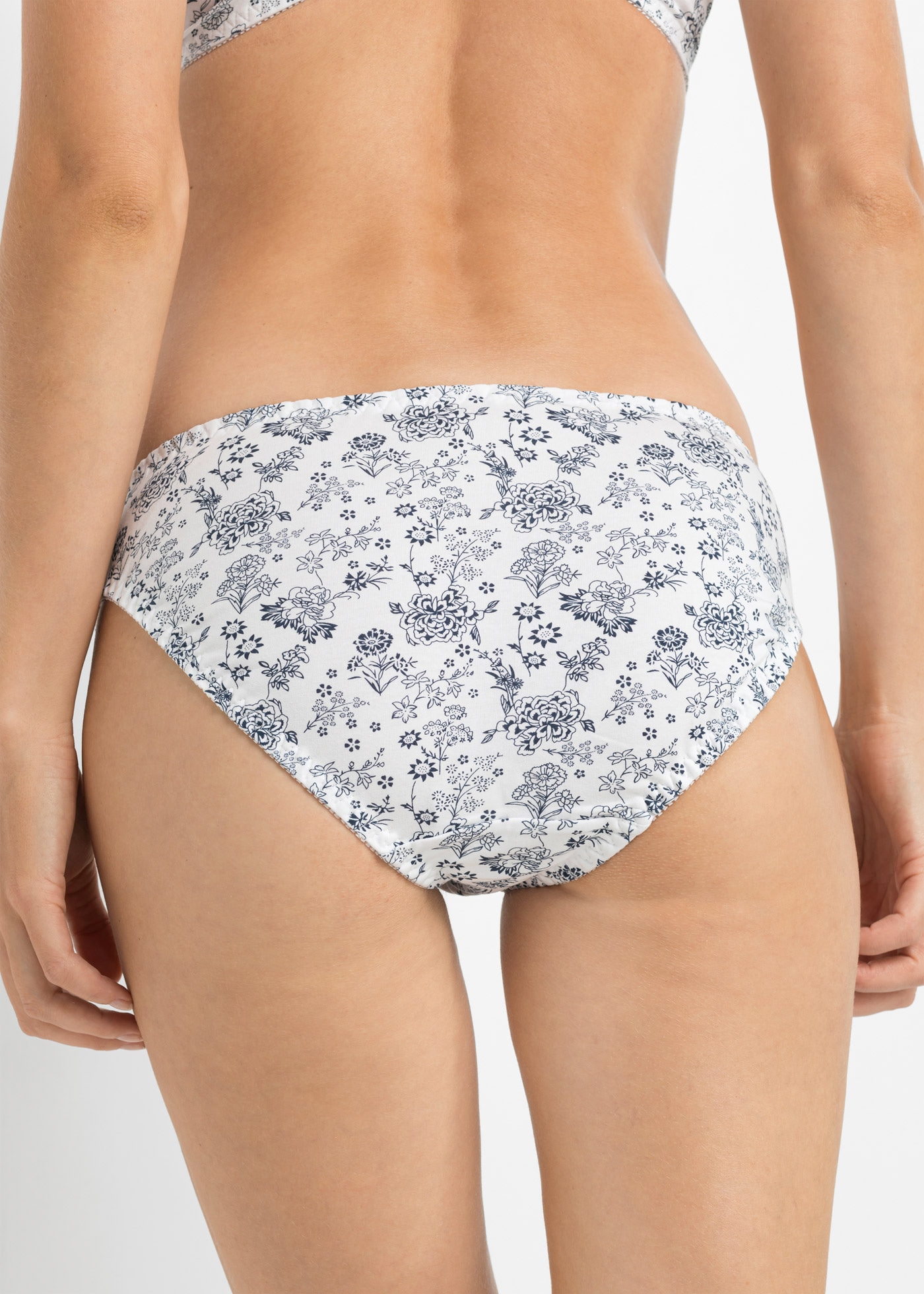 bonprix Slip Packung, 3 Stk. unifarben und bedruckt, mit kleinem Schleifendetail