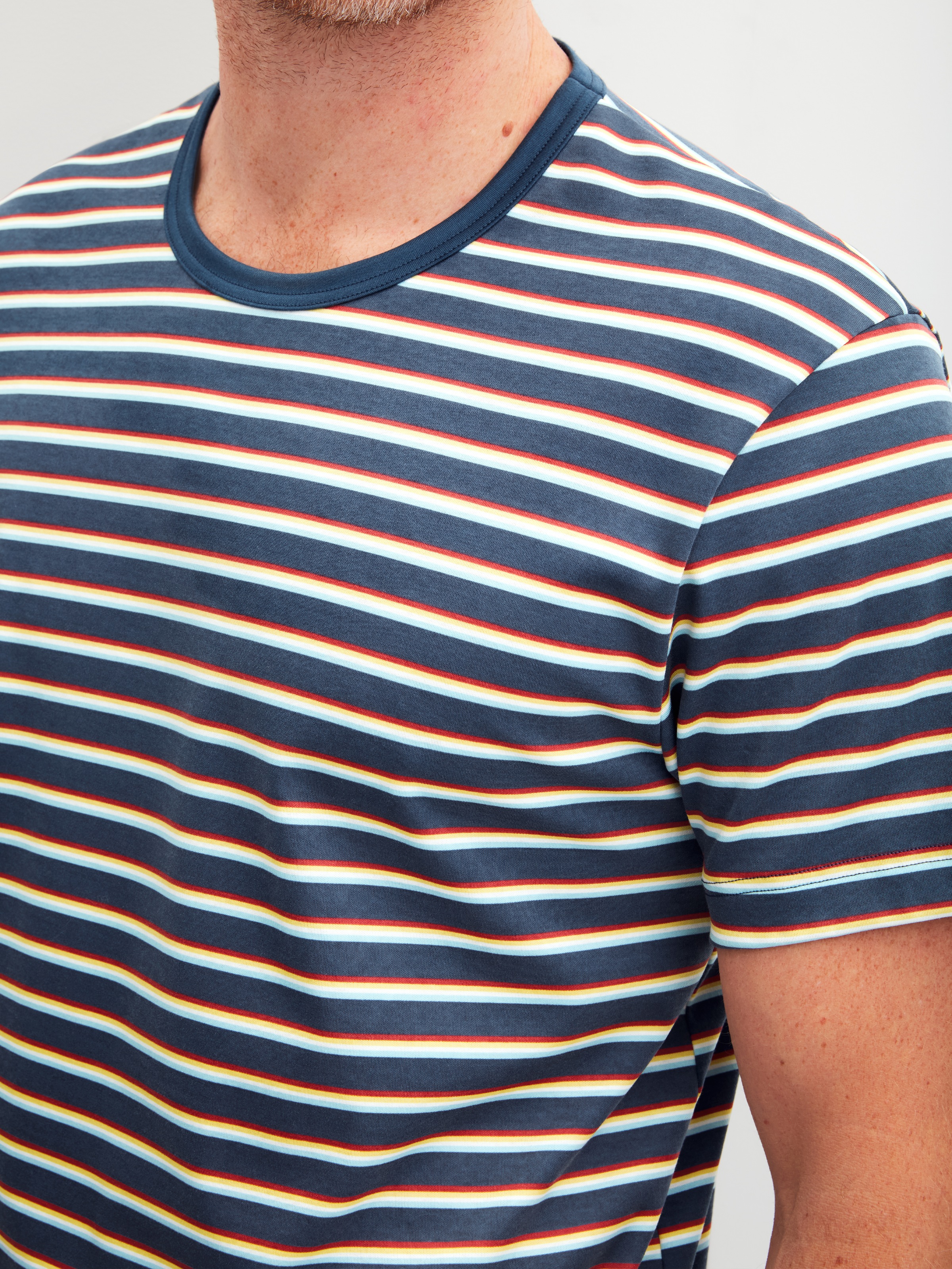 CALIDA Pyjama »Relax Streamline 1« 2 mit Rundhalsausschnitt und kurzem Arm, weich, Interlock Qualität