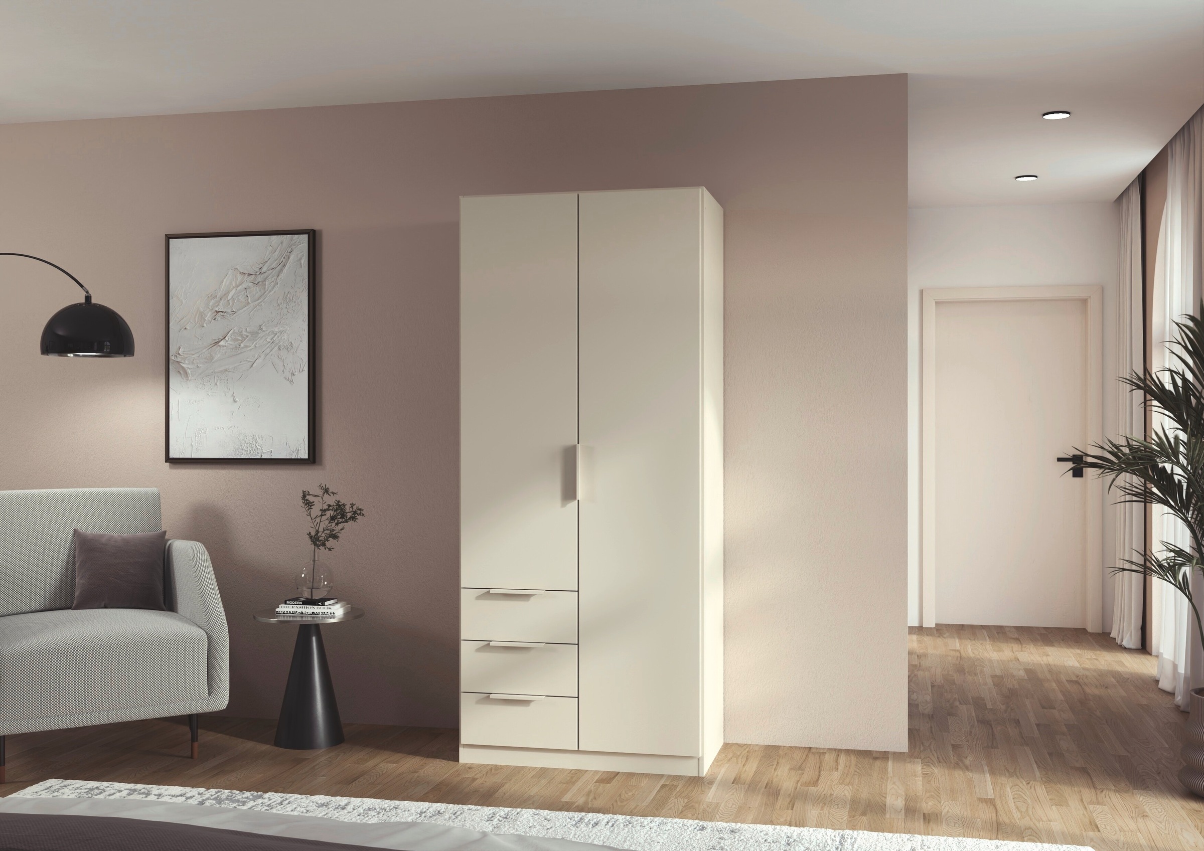 GOODproduct Armoires à vêtements »Mehrzweckschrank Schrank Schlafzimmer Garderobe Mietswohnung XEELINA« Plus de flexibilité grâce à une organisation variable des tiroirs FABRIQUÉ EN ALLEMAGNE