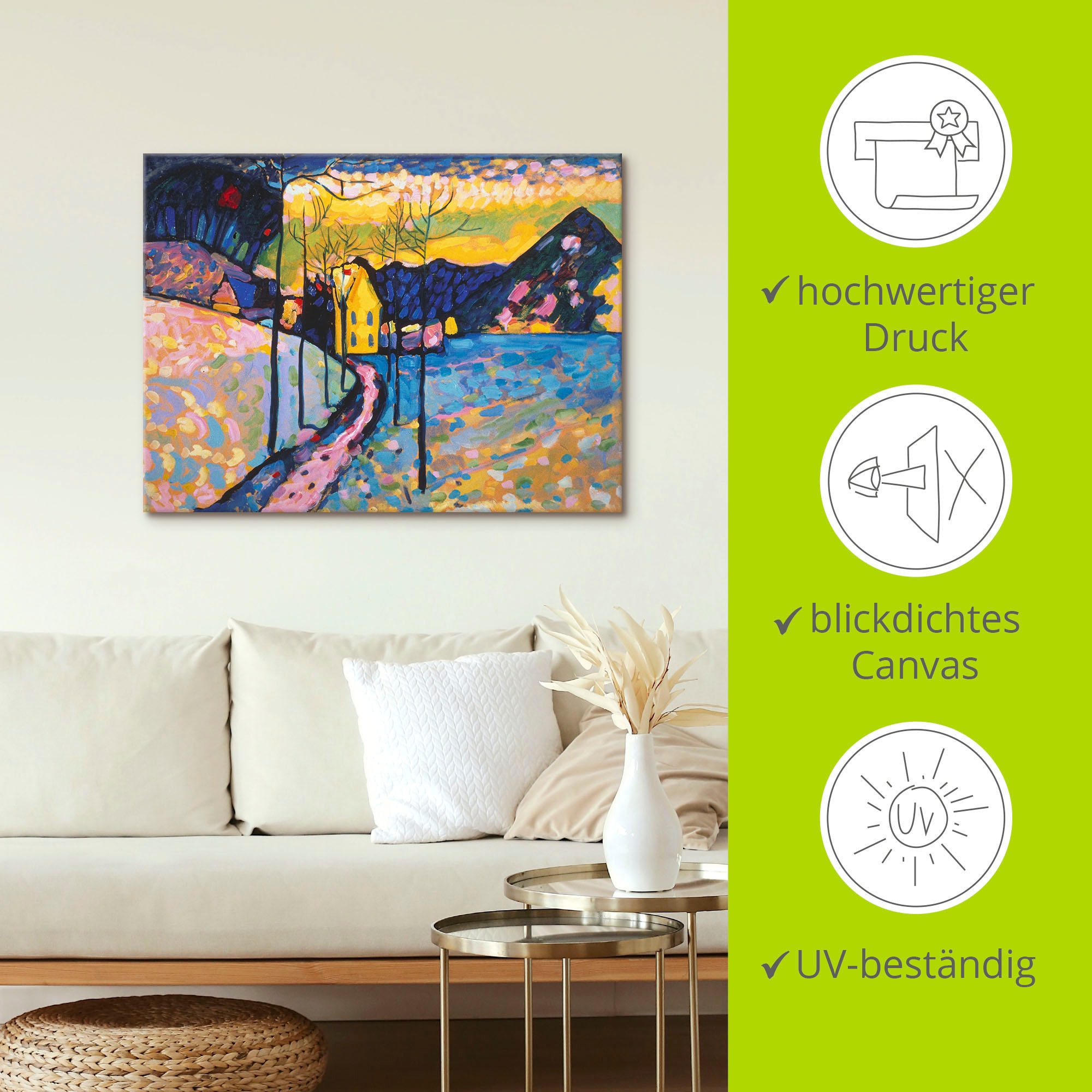 Artland Tableau sur toile »Winterlandschaft I. 1909« 1 cuis tlg. auf Holzrahmen gespannt